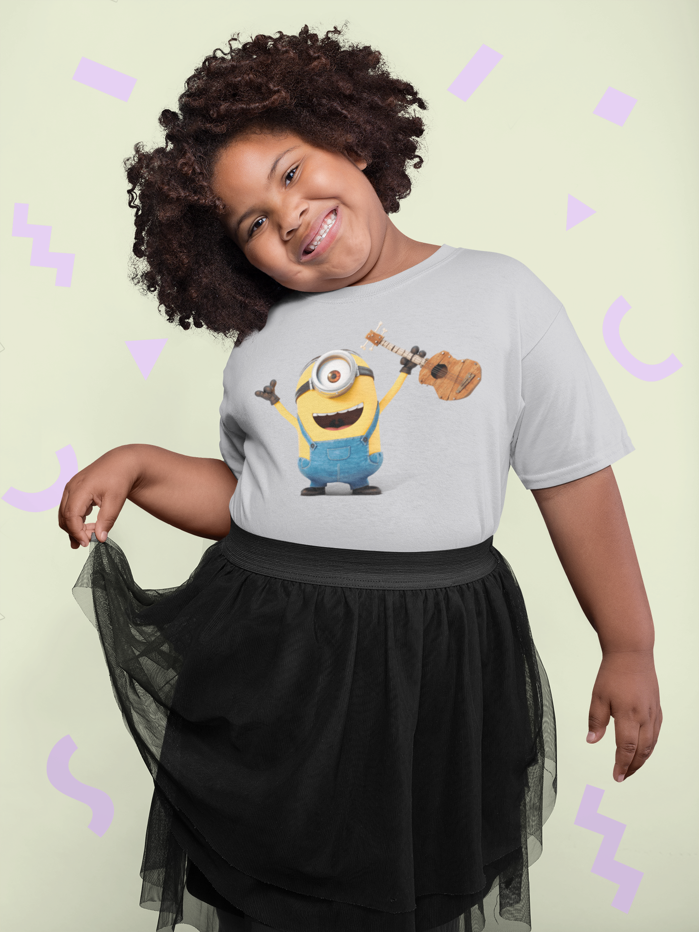 Cute Cartoon Half Sleeves T-Shirt For Girls -FunkyTeesClub