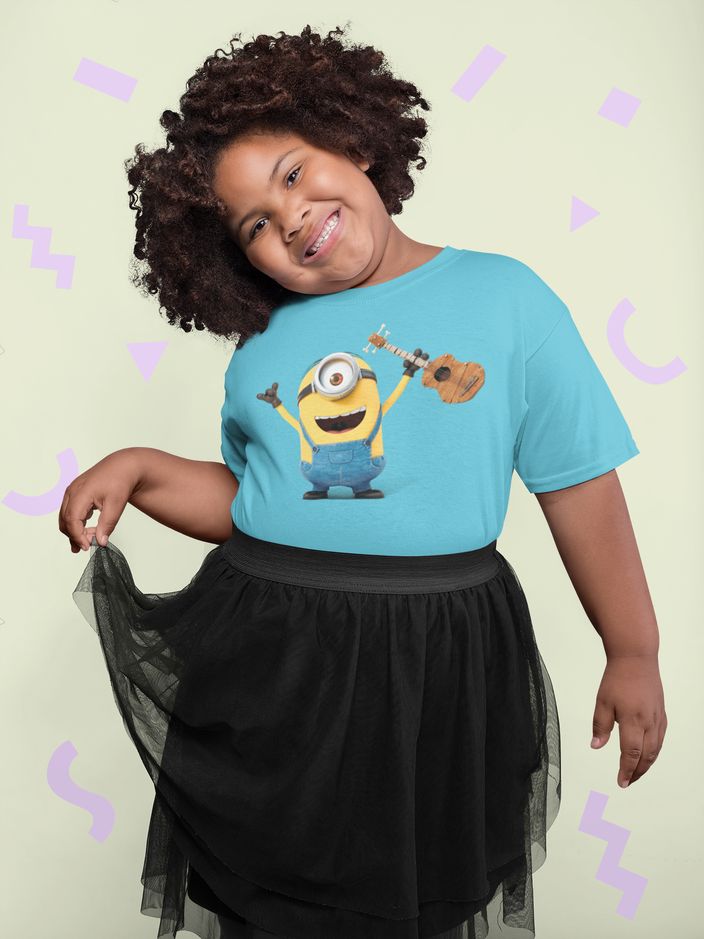 Cute Cartoon Half Sleeves T-Shirt For Girls -FunkyTeesClub