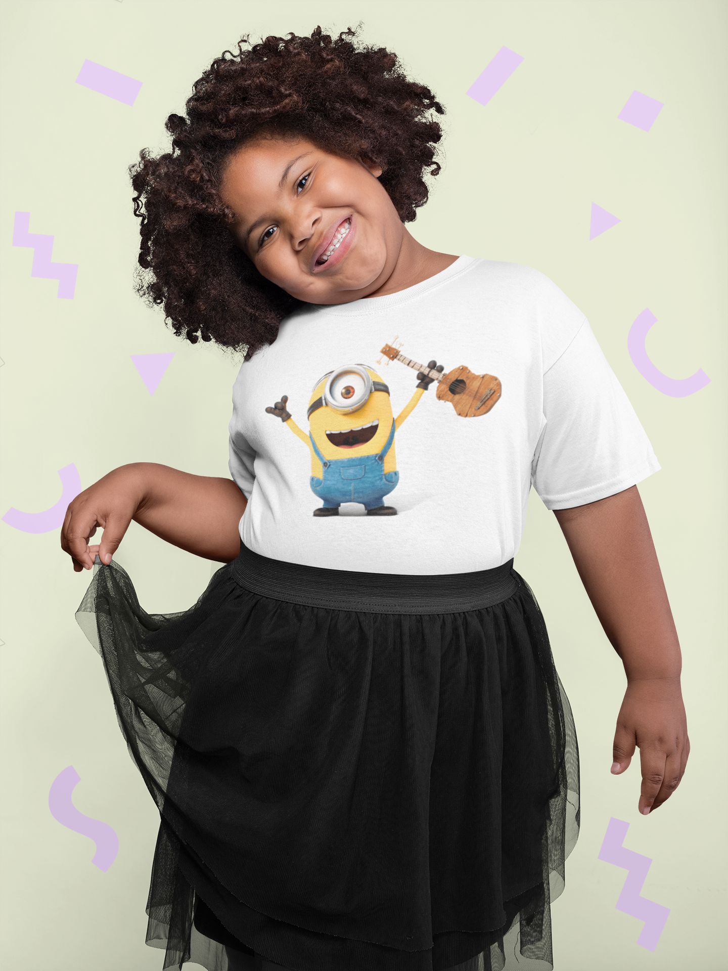 Cute Cartoon Half Sleeves T-Shirt For Girls -FunkyTeesClub