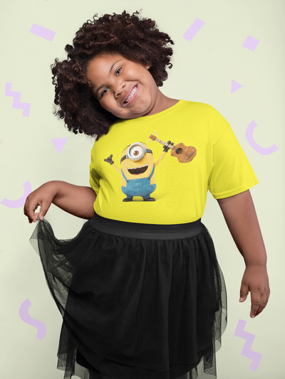 Cute Cartoon Half Sleeves T-Shirt For Girls -FunkyTeesClub