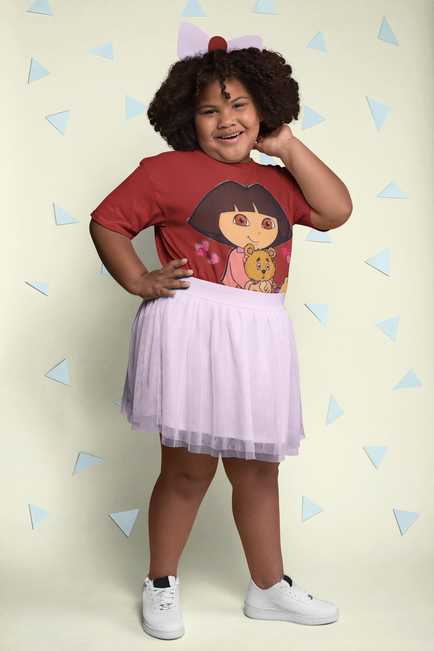 Cute Cartoon Half Sleeves T-Shirt For Girls -FunkyTeesClub