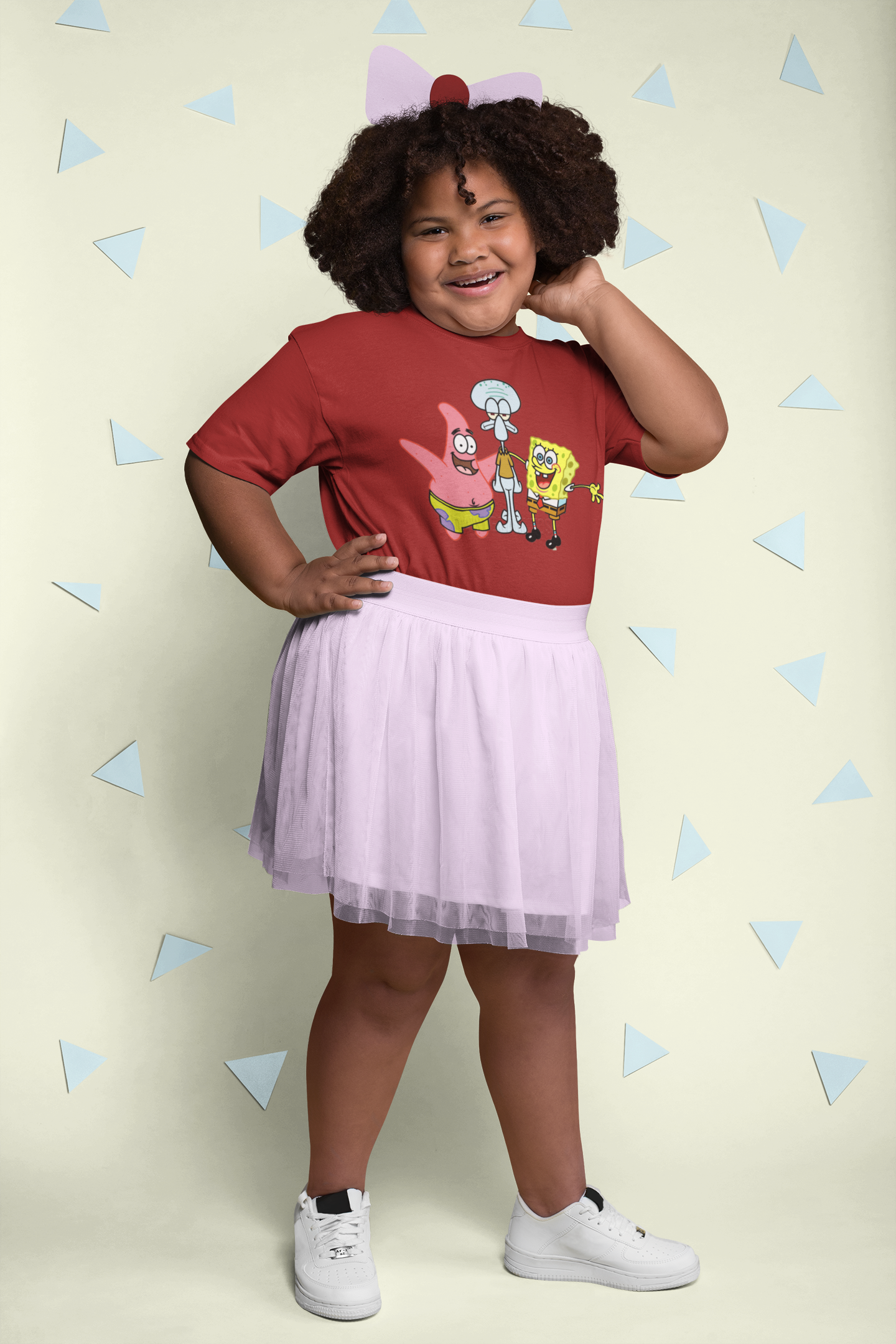 Cute Cartoon Half Sleeves T-Shirt For Girls -FunkyTeesClub