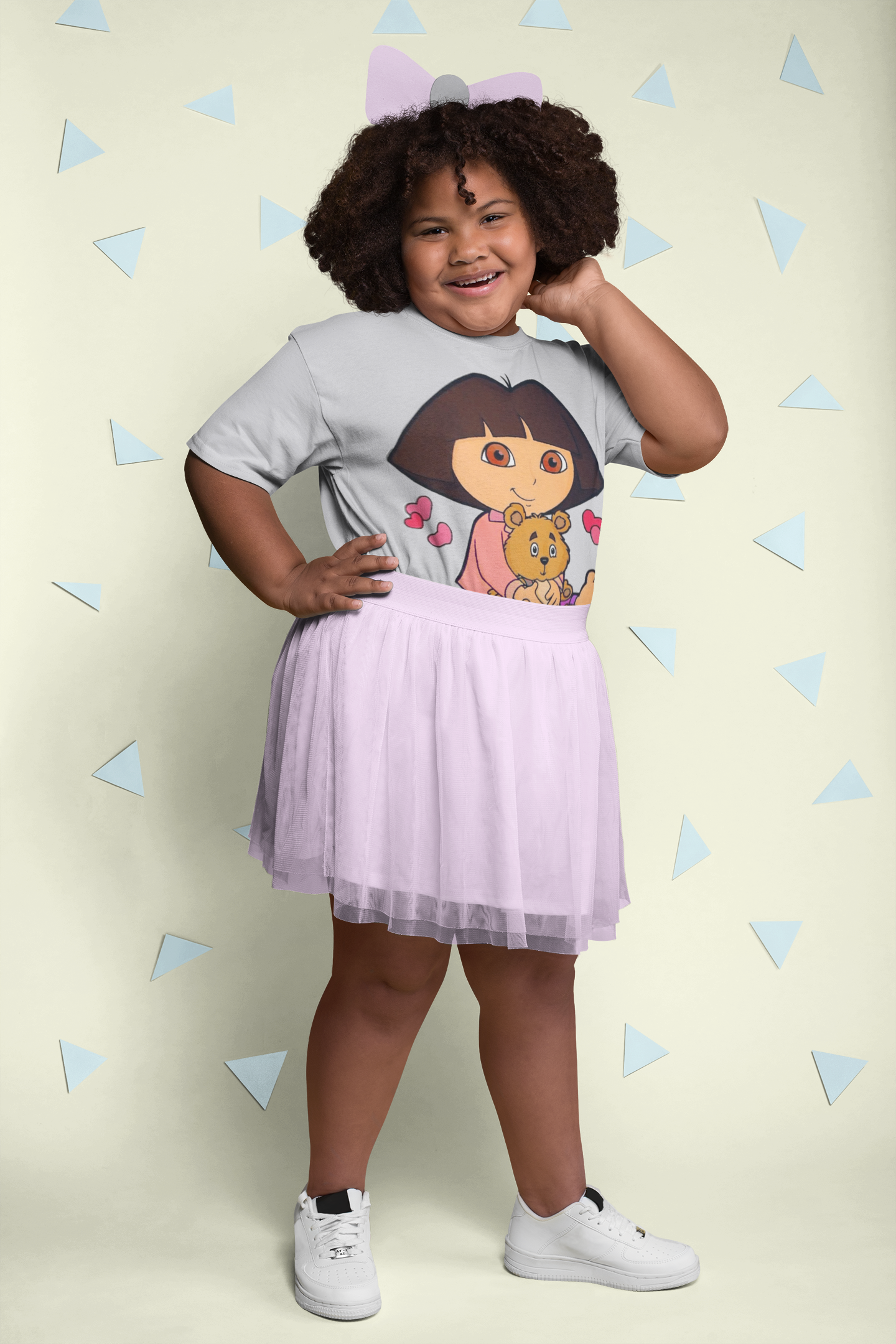 Cute Cartoon Half Sleeves T-Shirt For Girls -FunkyTeesClub