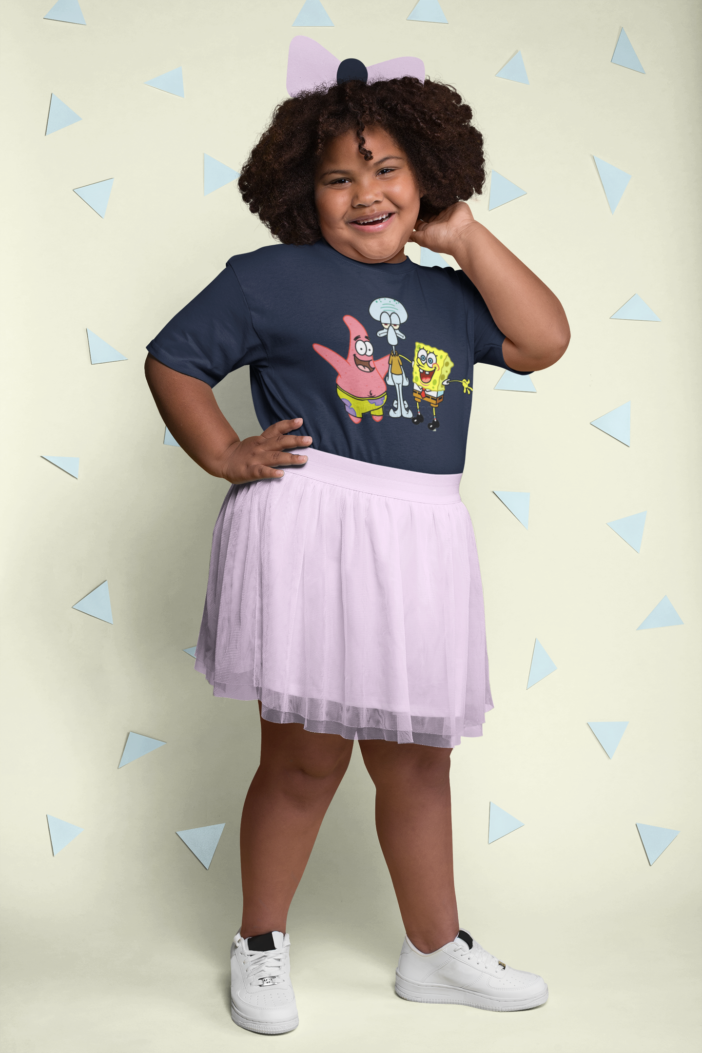 Cute Cartoon Half Sleeves T-Shirt For Girls -FunkyTeesClub