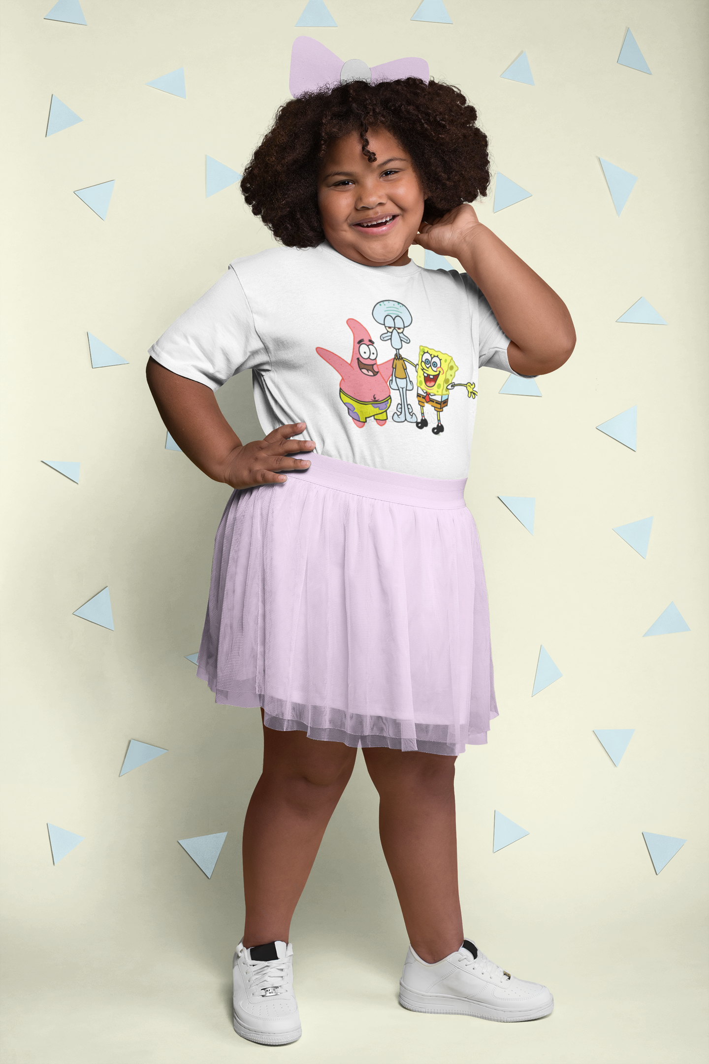Cute Cartoon Half Sleeves T-Shirt For Girls -FunkyTeesClub