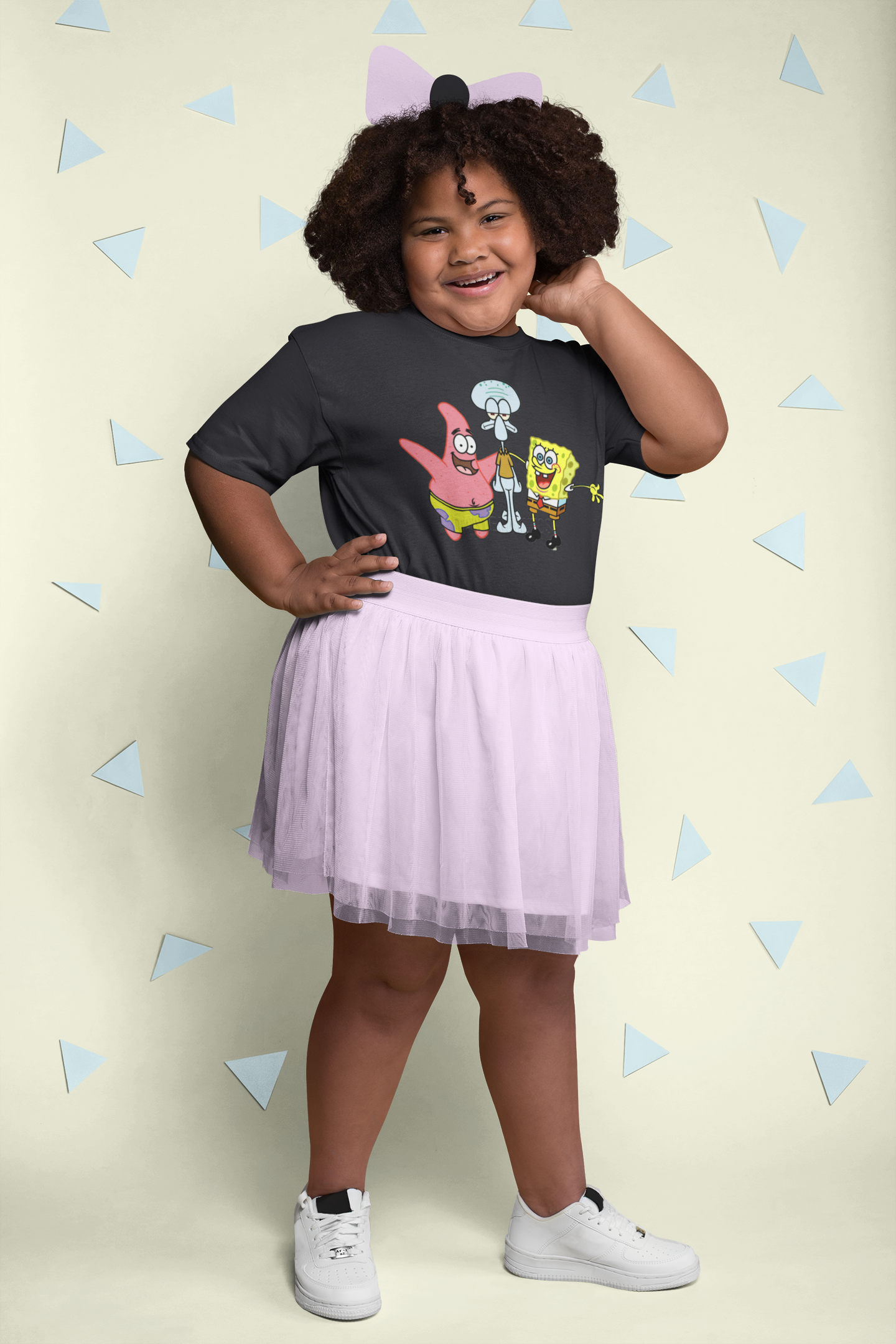 Cute Cartoon Half Sleeves T-Shirt For Girls -FunkyTeesClub