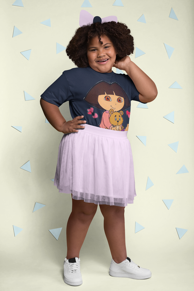 Cute Cartoon Half Sleeves T-Shirt For Girls -FunkyTeesClub
