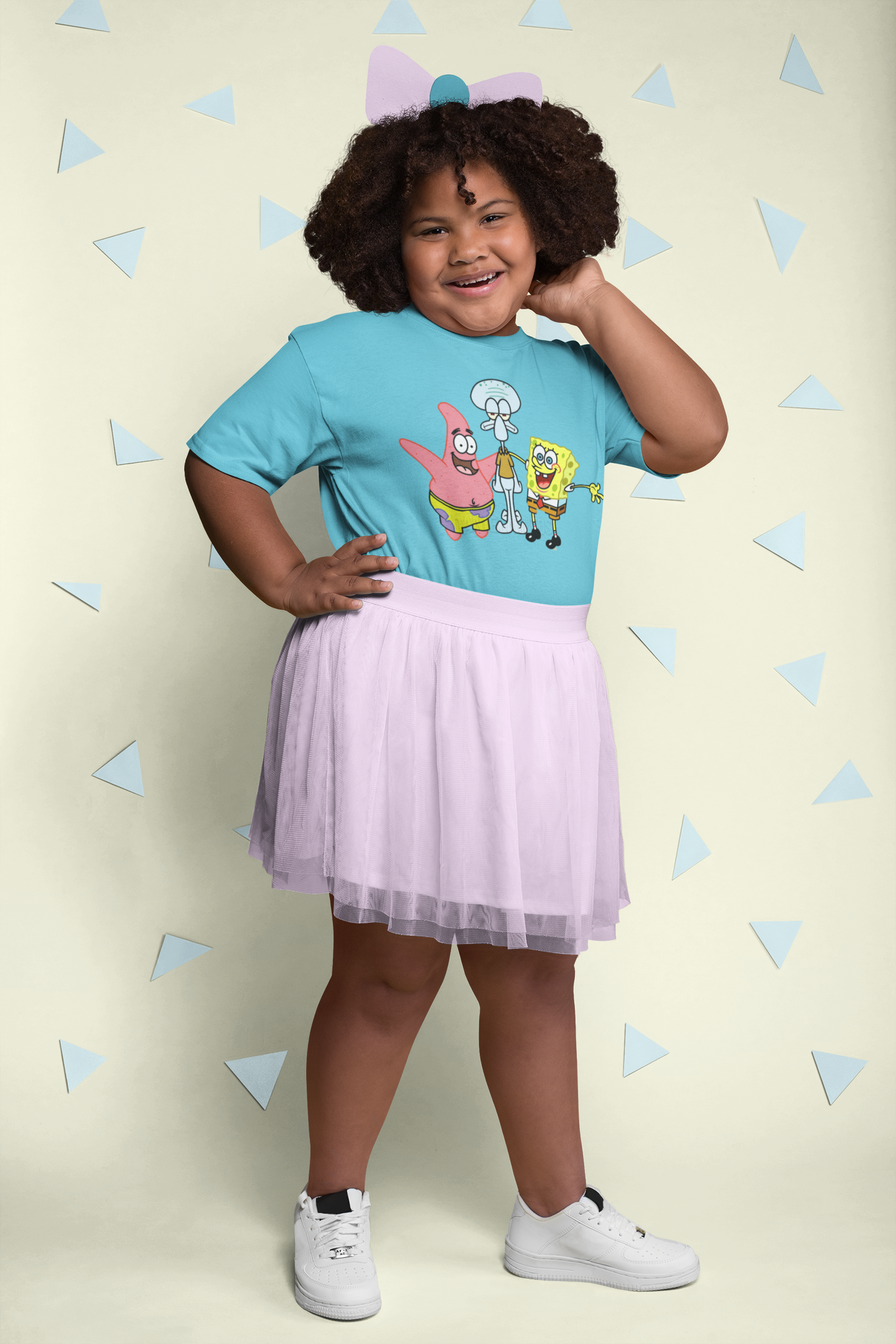 Cute Cartoon Half Sleeves T-Shirt For Girls -FunkyTeesClub