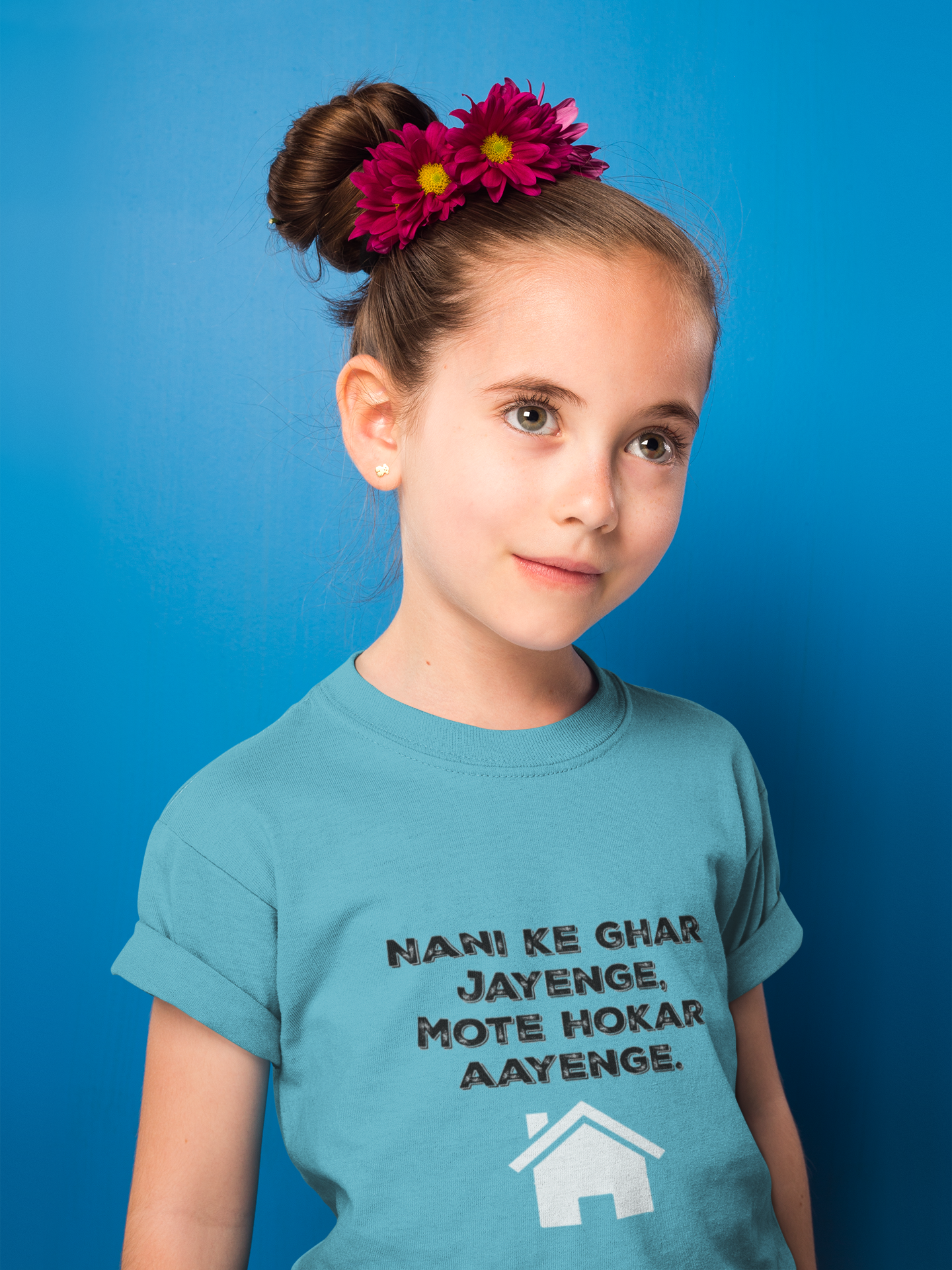 Nani Ke Ghar Jayege Half Sleeves T-Shirt For Girls -FunkyTeesClub