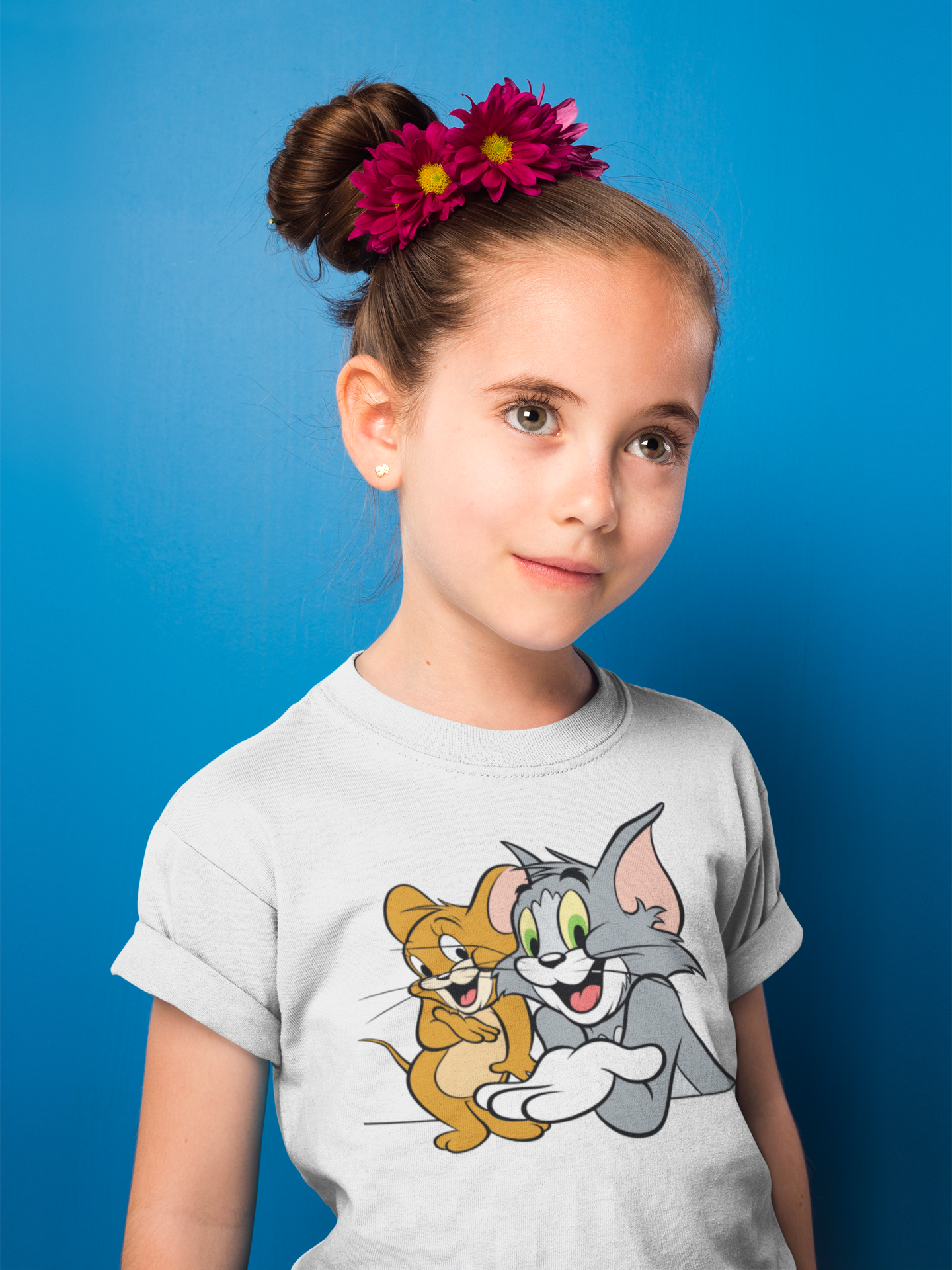 Cute Cartoon Half Sleeves T-Shirt For Girls -FunkyTeesClub