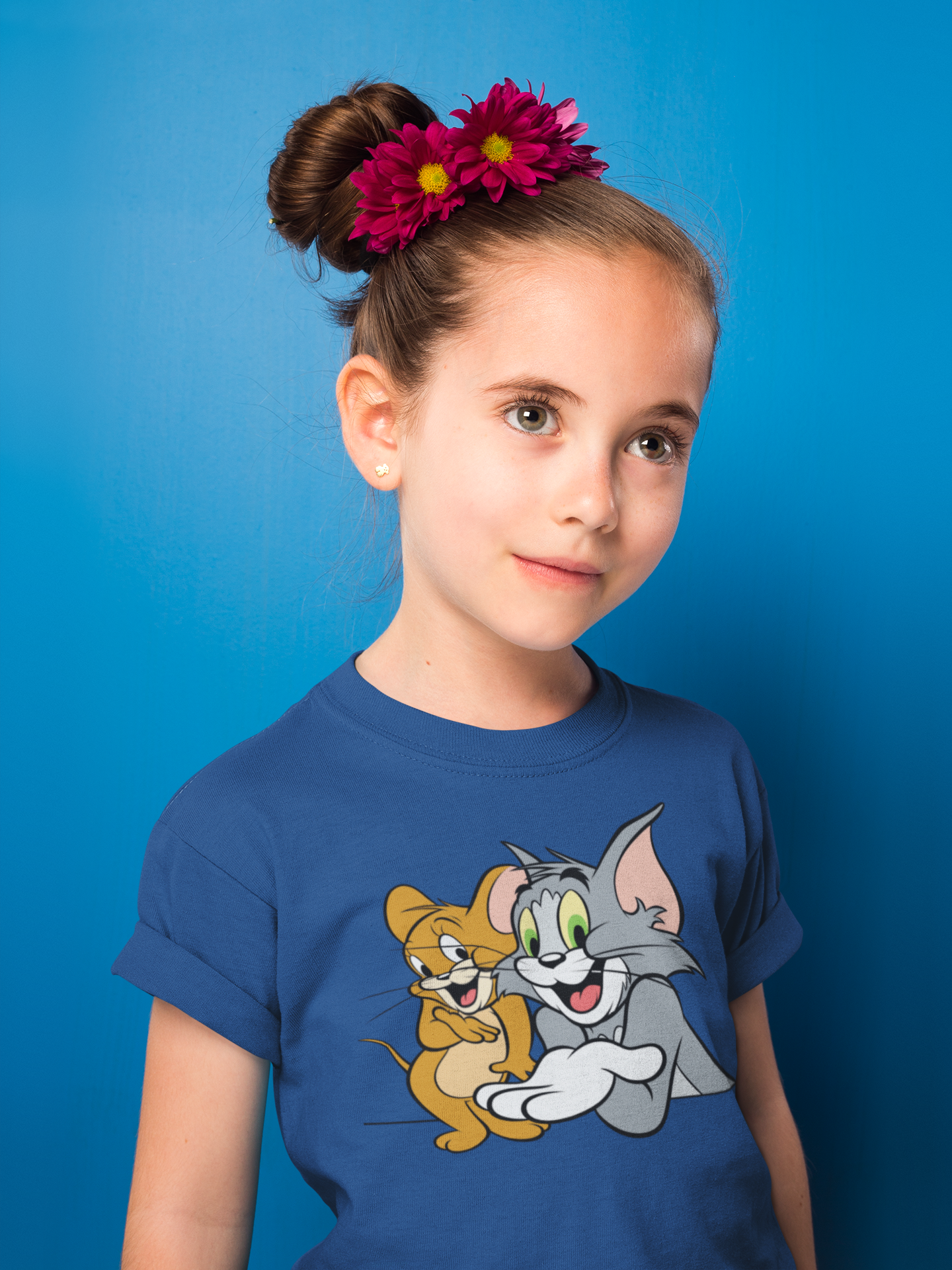 Cute Cartoon Half Sleeves T-Shirt For Girls -FunkyTeesClub