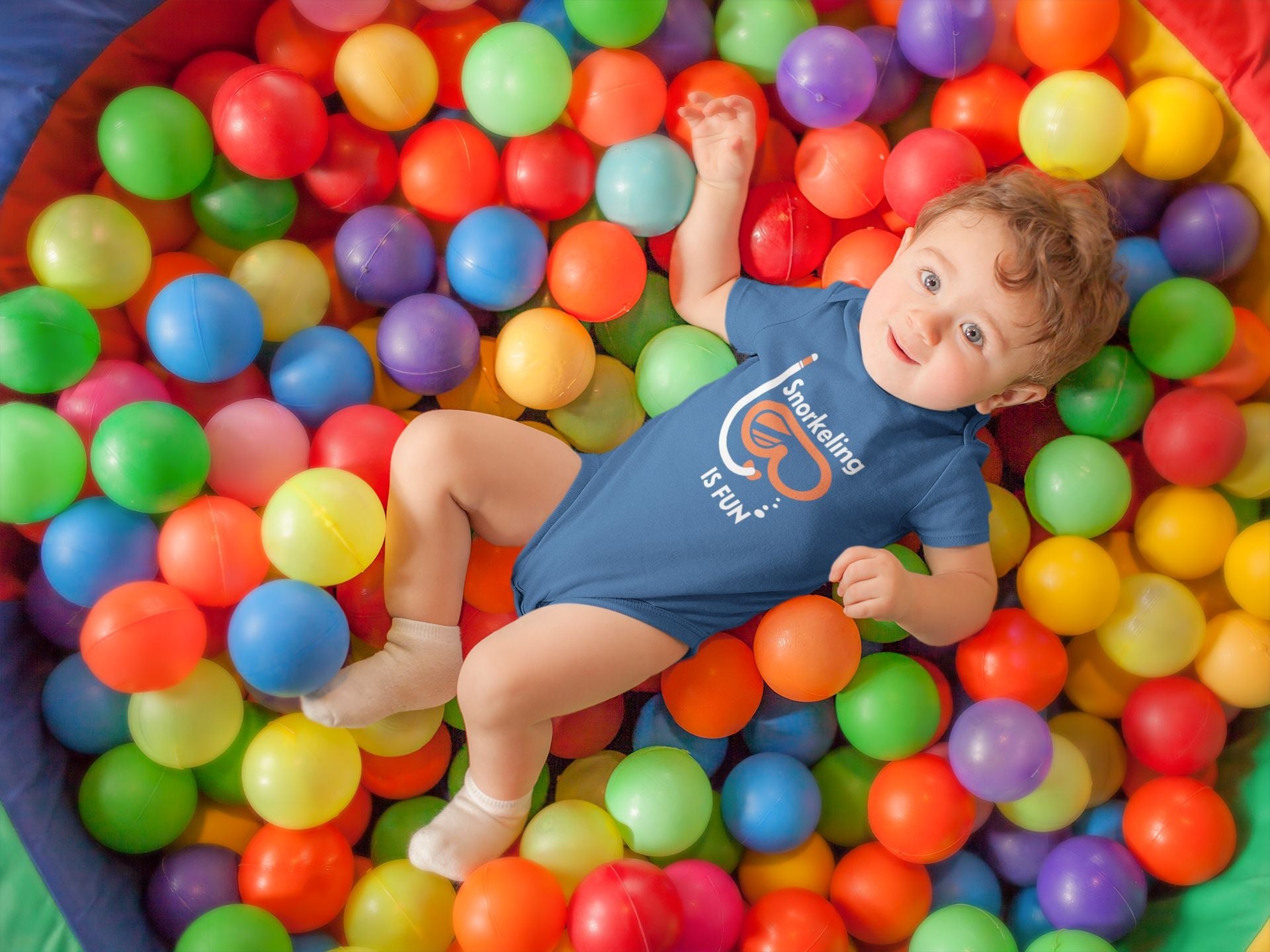 Snorkeling Is Fun Rompers for Baby Boy- FunkyTeesClub