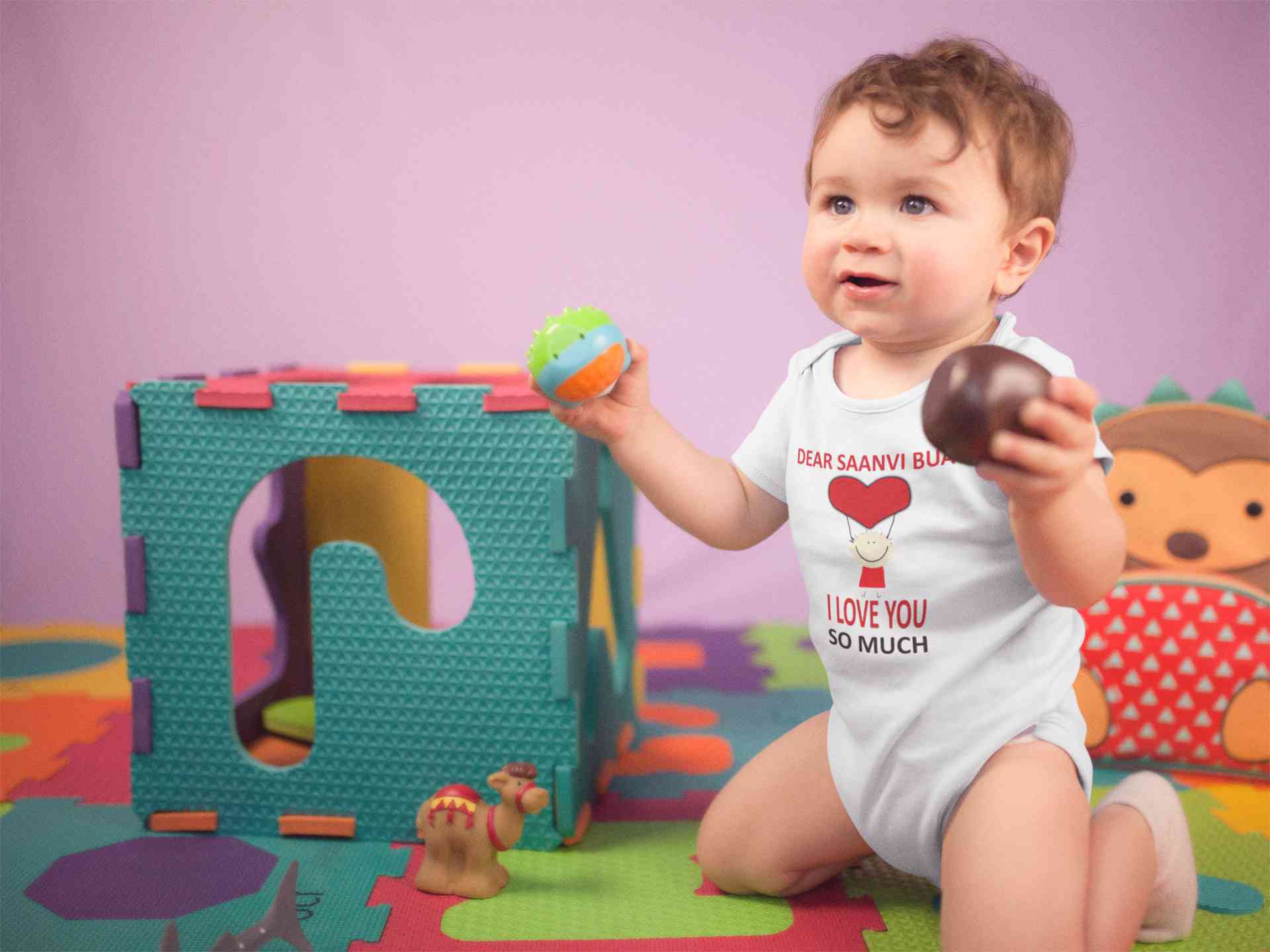 Custom Name I love My Bua So Much Rompers for Baby Boy- FunkyTeesClub