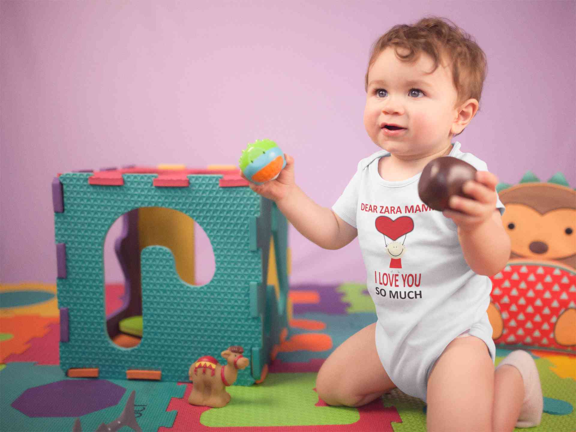 Custom Name I love My Mami So Much Rompers for Baby Boy- FunkyTeesClub