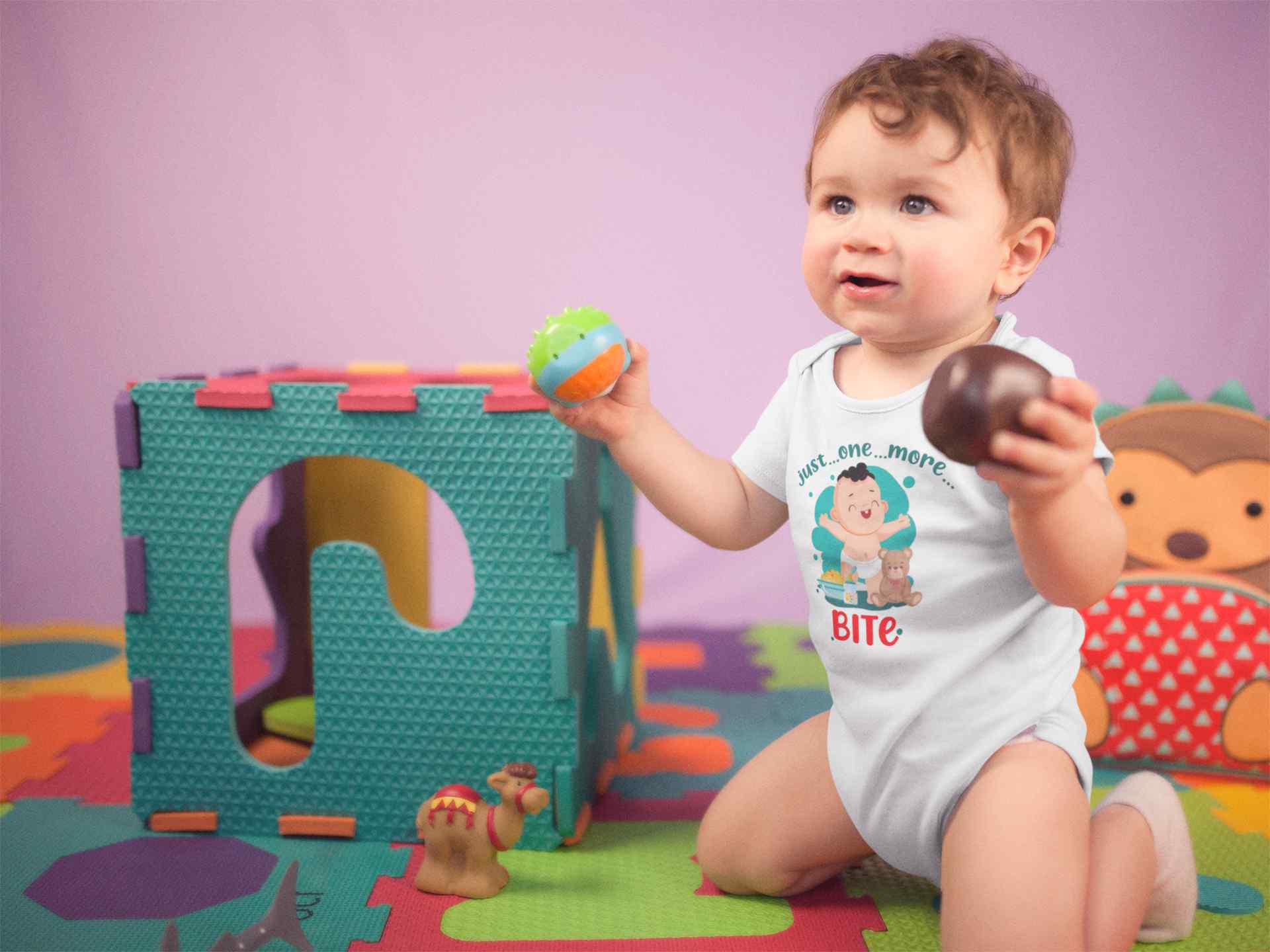 One More Bite Rompers for Baby Boy- FunkyTeesClub