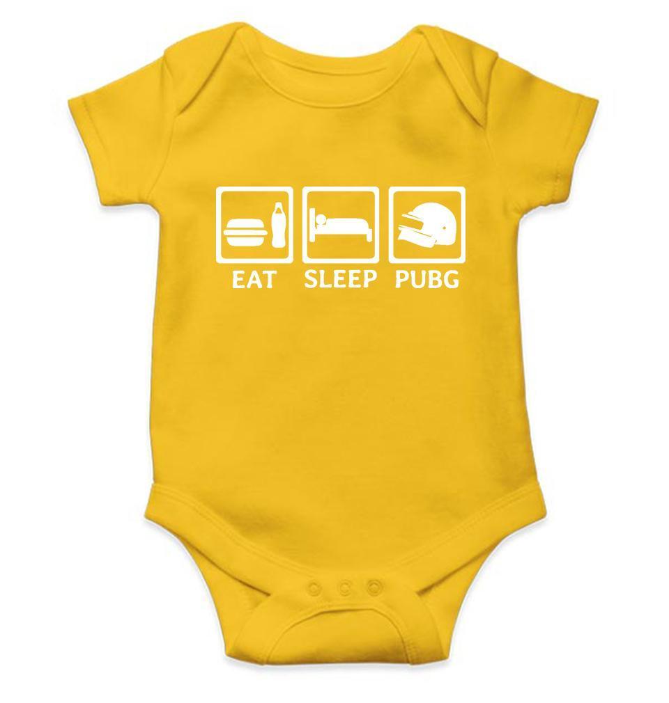 PUBG Eat Sleep Rompers for Baby Girl- FunkyTradition FunkyTradition