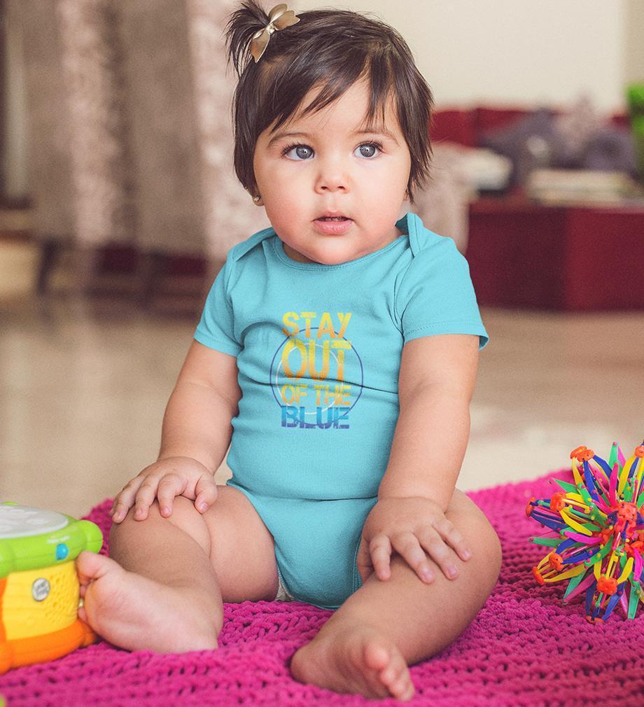 PUBG Stay Out Of The Blue Rompers for Baby Girl- FunkyTradition FunkyTradition