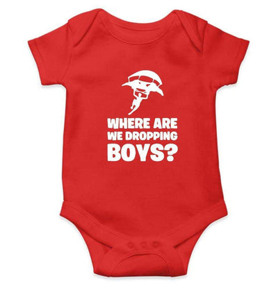 PUBG Where Are We Dropping Boys Rompers for Baby Boy- FunkyTradition FunkyTradition