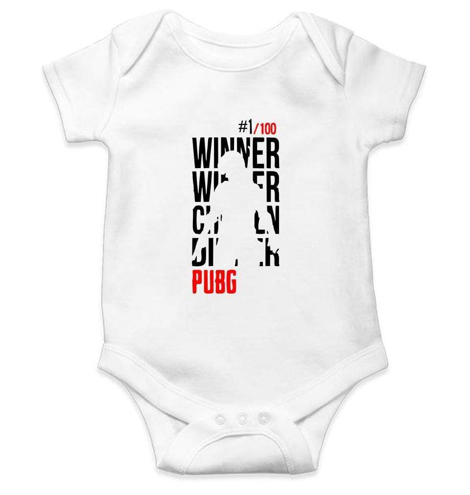 PUBG Winner Winner Chicken Dinner Rompers for Baby Girl- FunkyTradition FunkyTradition