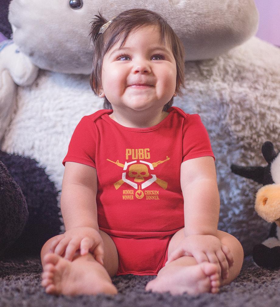PUBG Winner Winner Chicken Dinner Rompers for Baby Girl- FunkyTradition FunkyTradition
