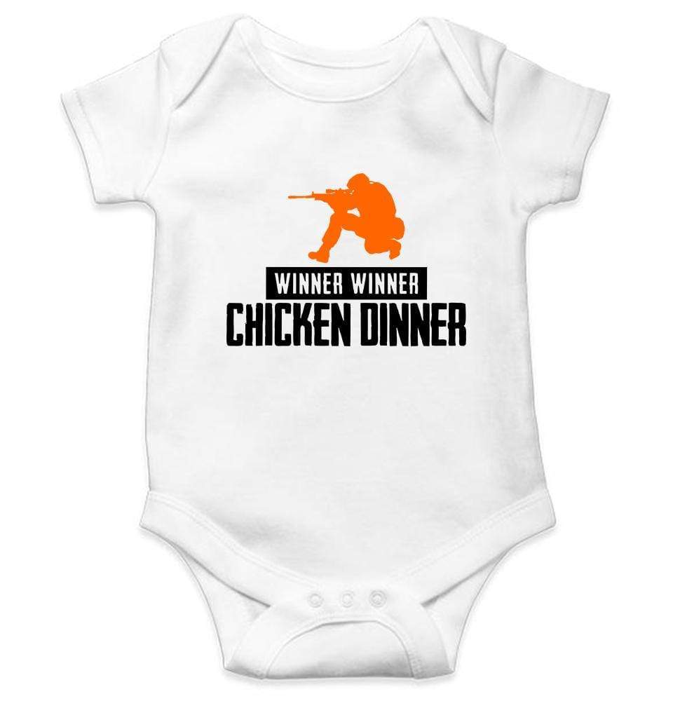 PUBG Winner Winner Chicken Dinner Rompers for Baby Girl- FunkyTradition FunkyTradition