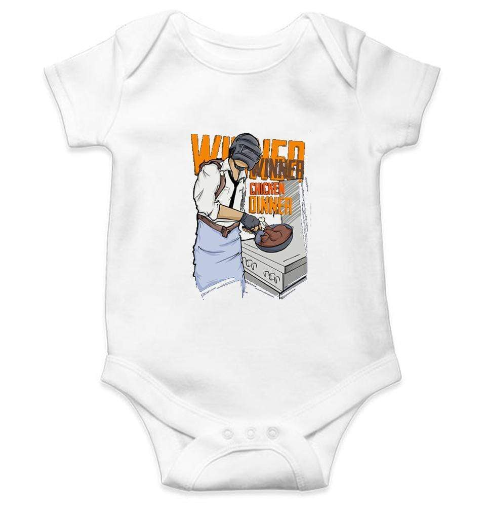 PUBG Winner Winner Chicken Dinner Rompers for Baby Girl- FunkyTradition FunkyTradition
