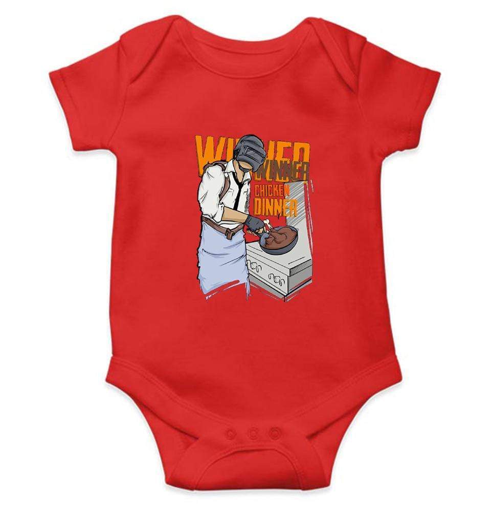 PUBG Winner Winner Chicken Dinner Rompers for Baby Girl- FunkyTradition FunkyTradition