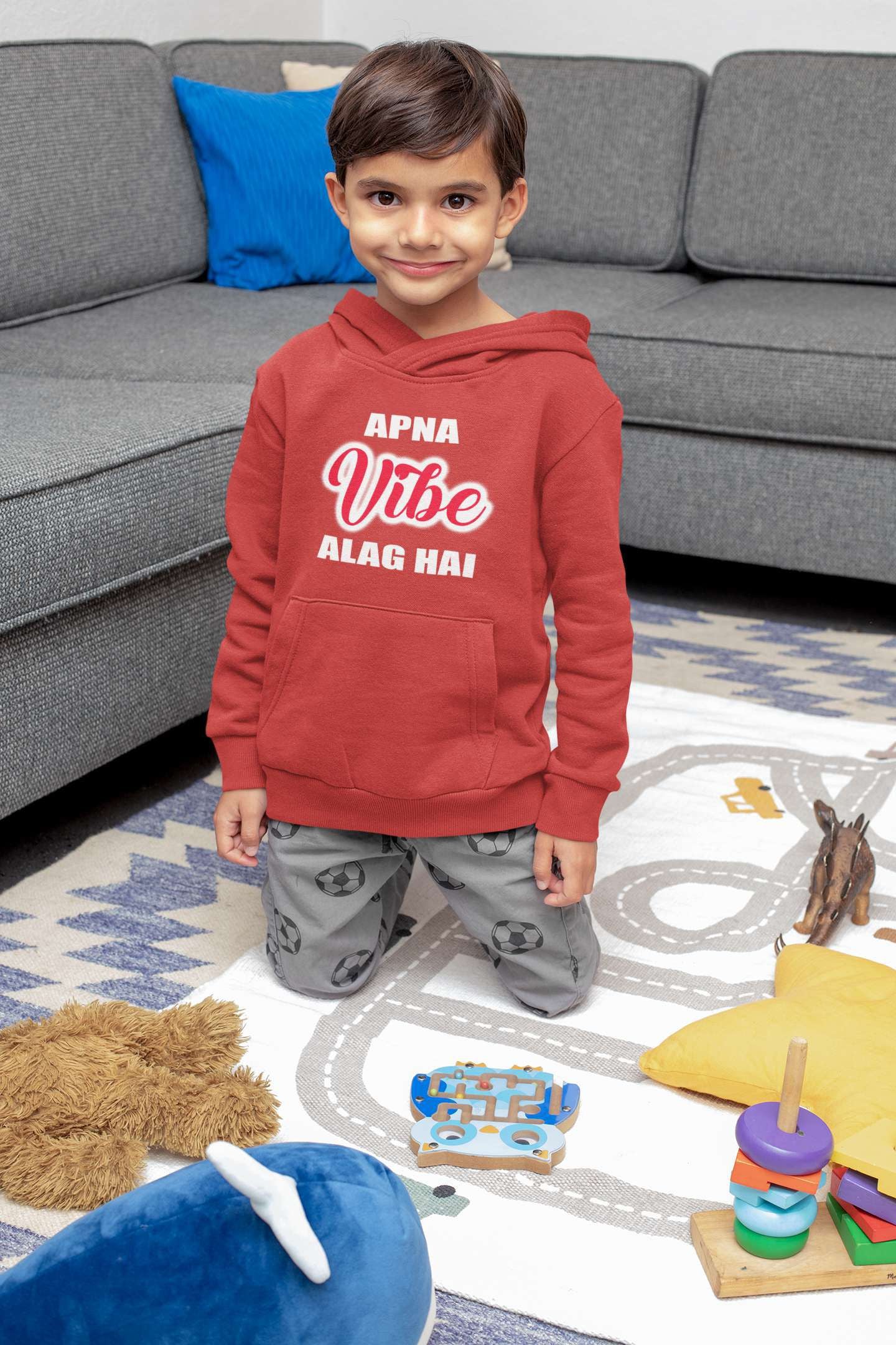 Apna Vibe Alag Hai Boy Hoodies-FunkyTeesClub