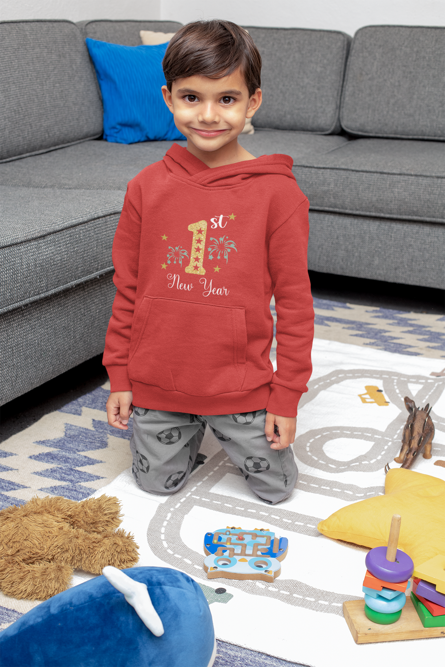 First New Year Boy Hoodies-FunkyTeesClub