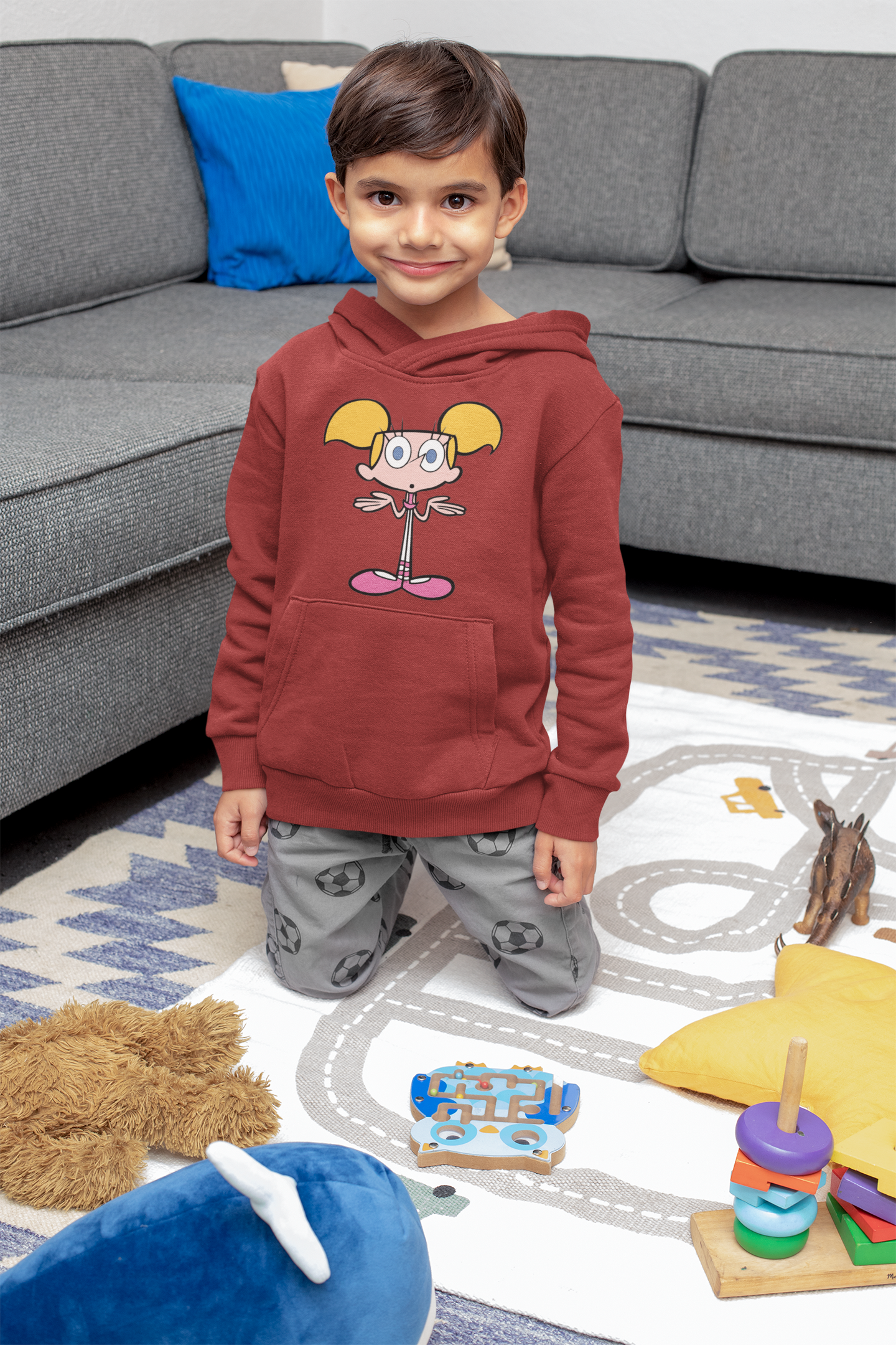 Cute Cartoon Boy Hoodies-FunkyTeesClub