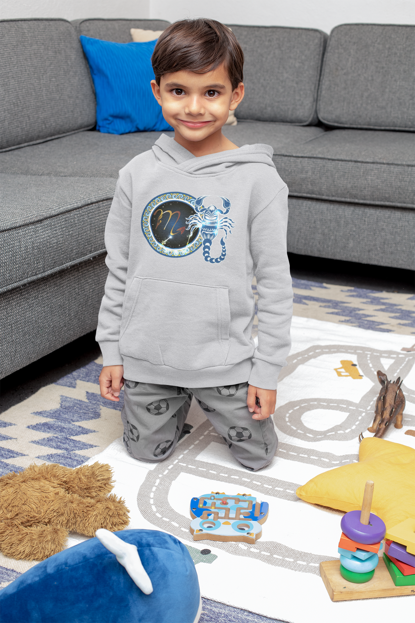 Scorpio Zodiac Sign Boy Hoodies-FunkyTeesClub
