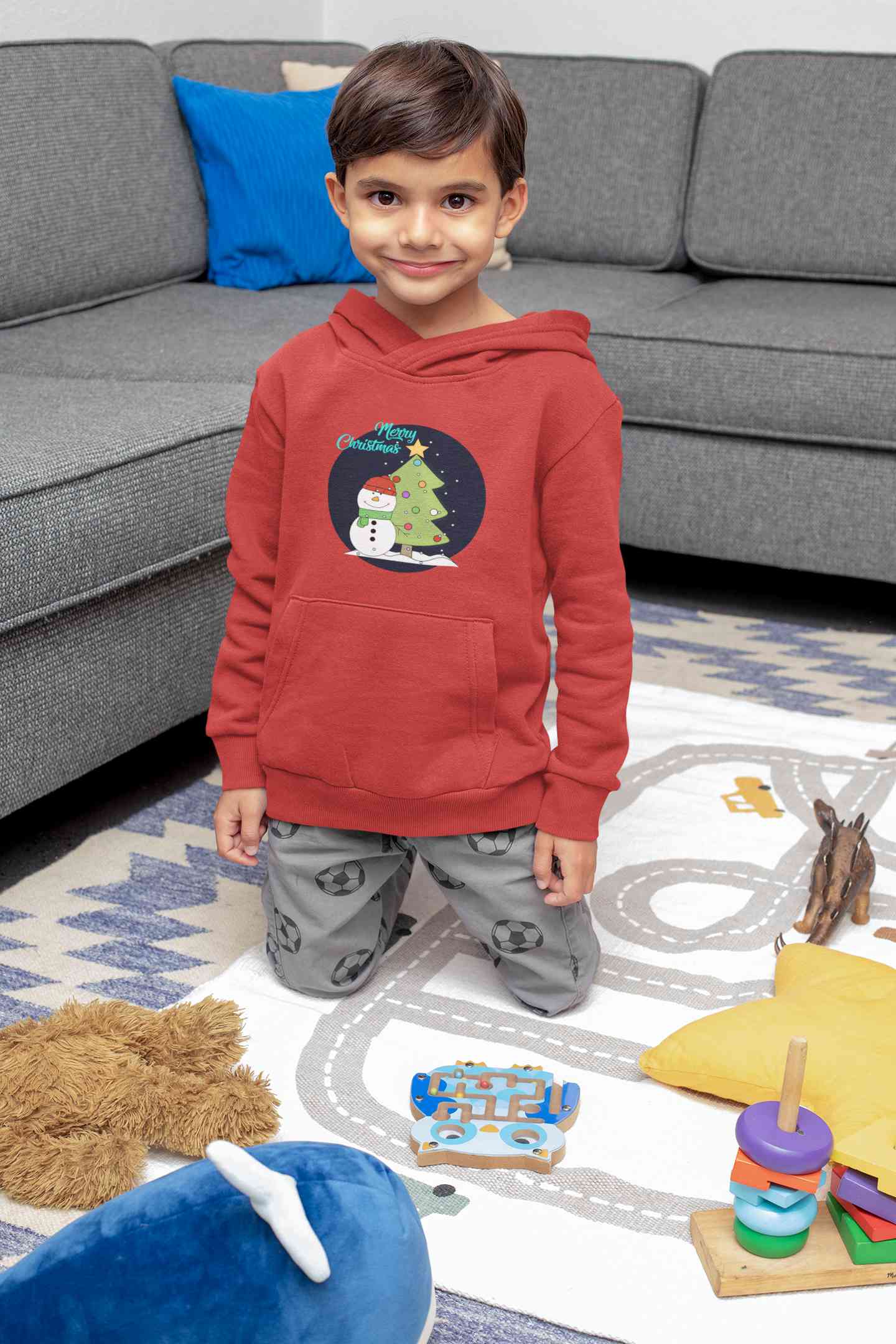 Merry Christmas Boy Hoodies-FunkyTeesClub