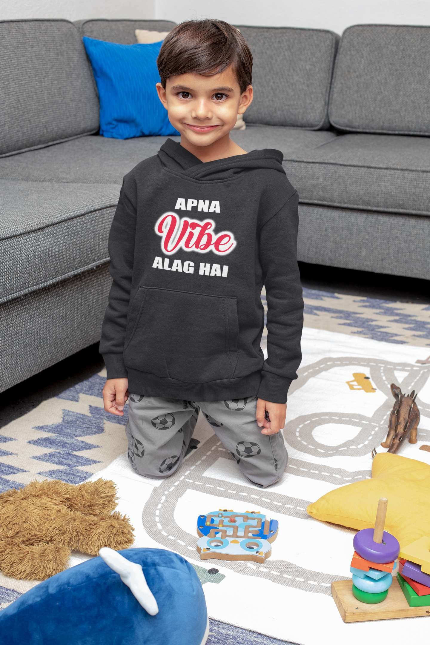 Apna Vibe Alag Hai Boy Hoodies-FunkyTeesClub