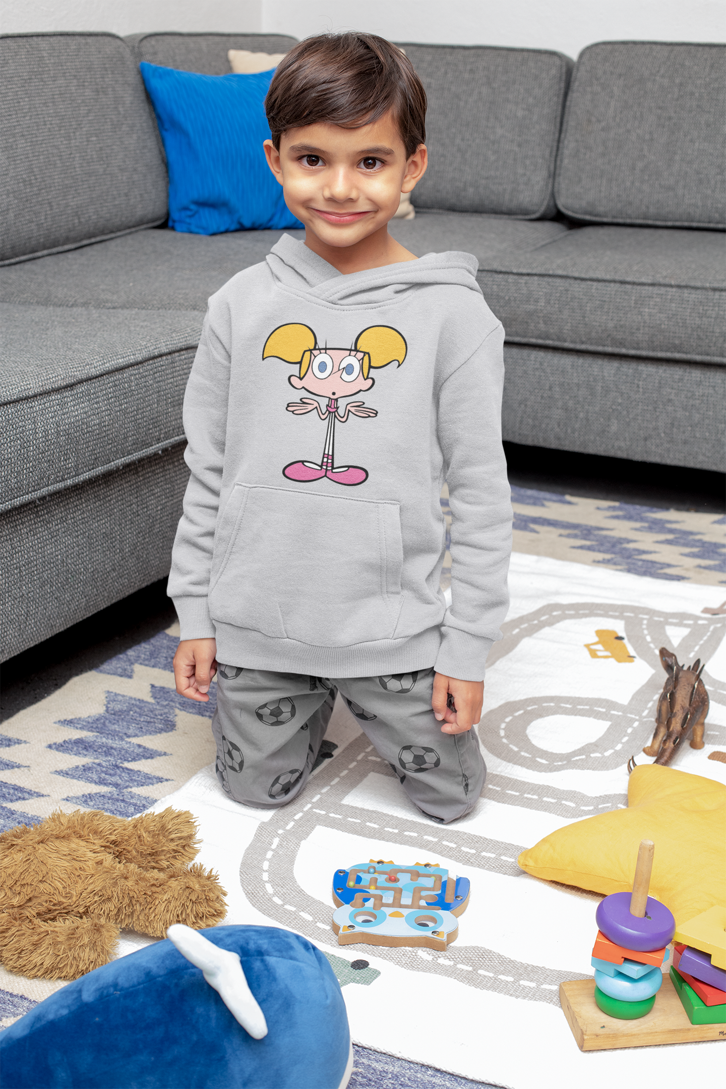 Cute Cartoon Boy Hoodies-FunkyTeesClub
