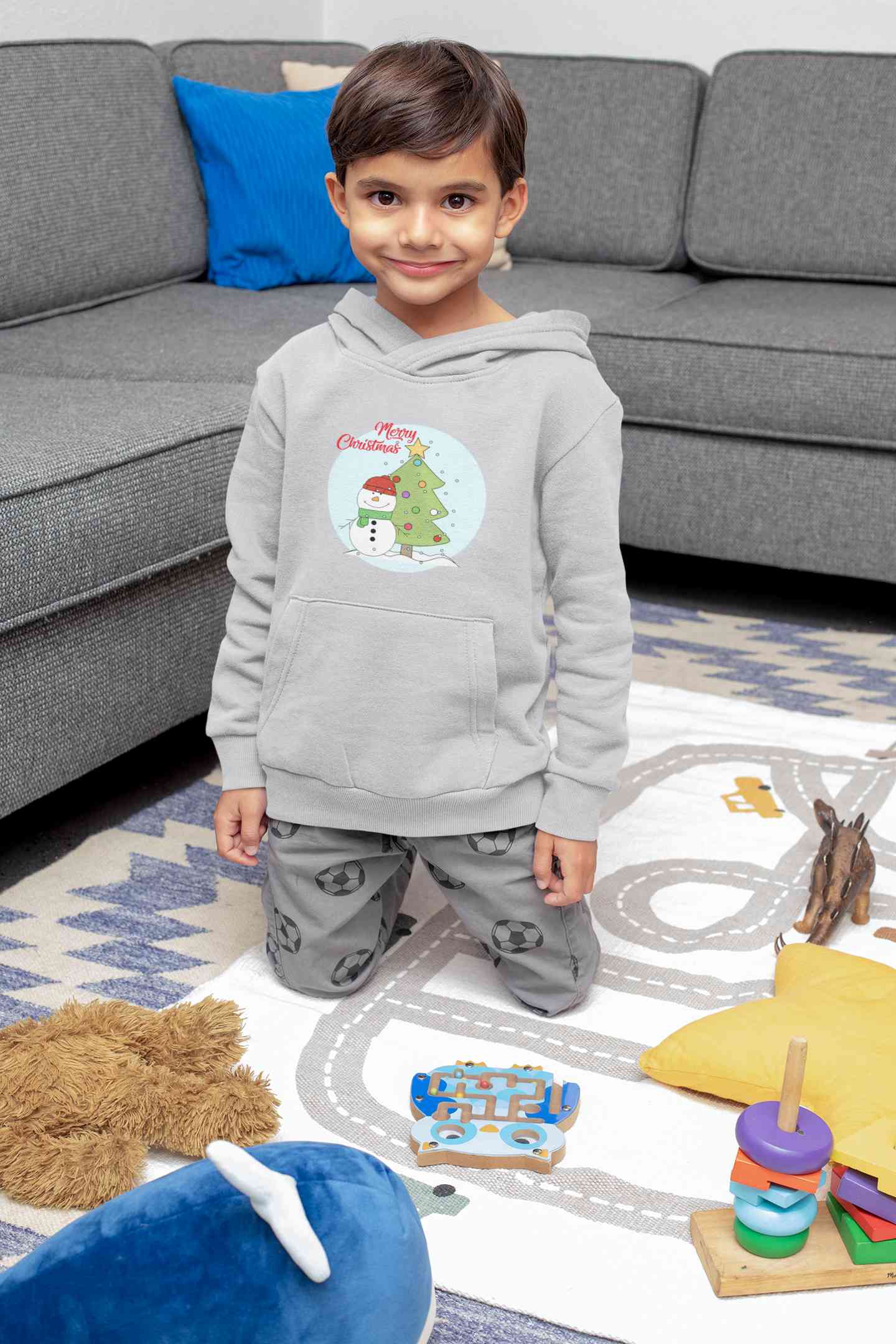 Merry Christmas Boy Hoodies-FunkyTeesClub