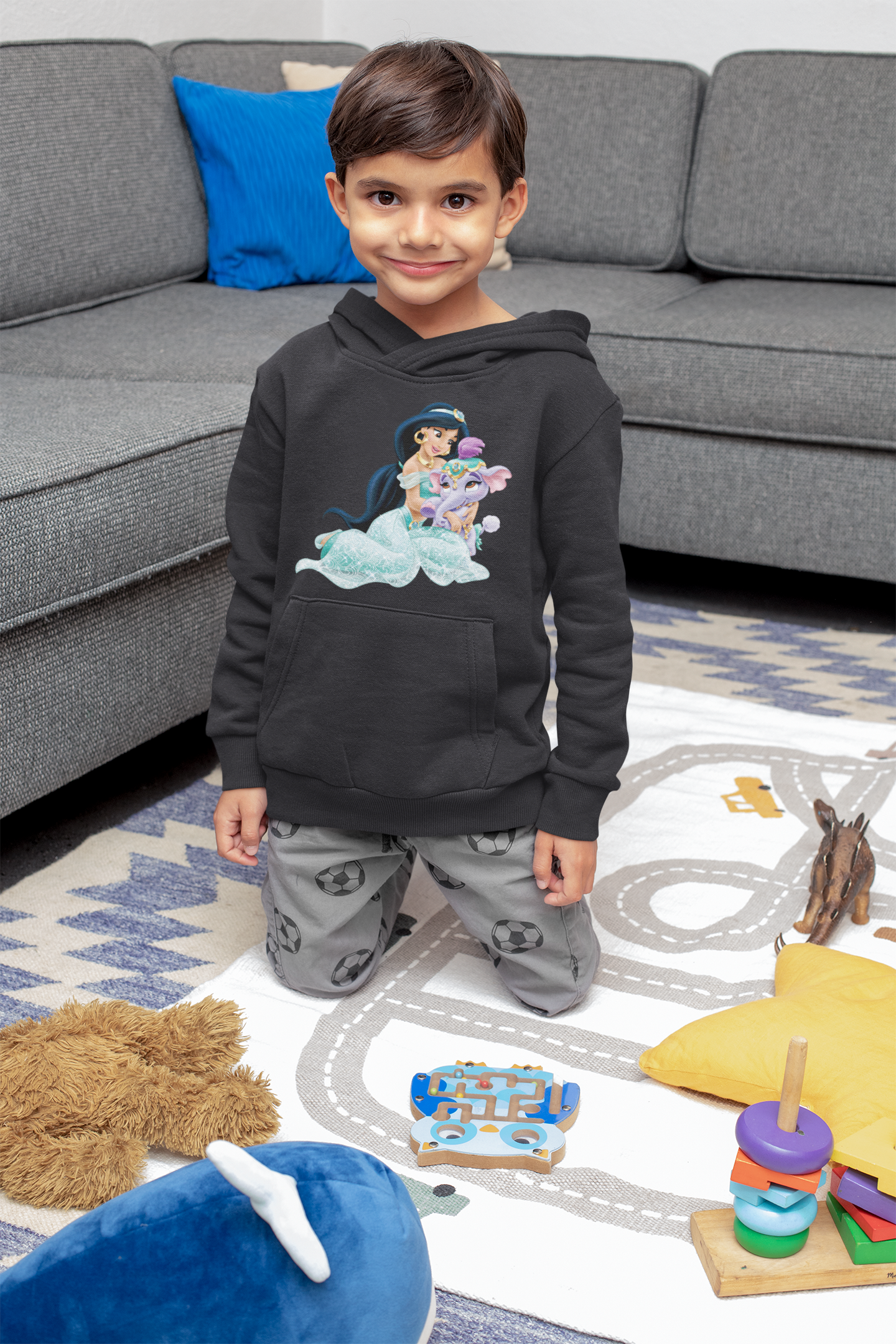 Cute Cartoon Boy Hoodies-FunkyTeesClub