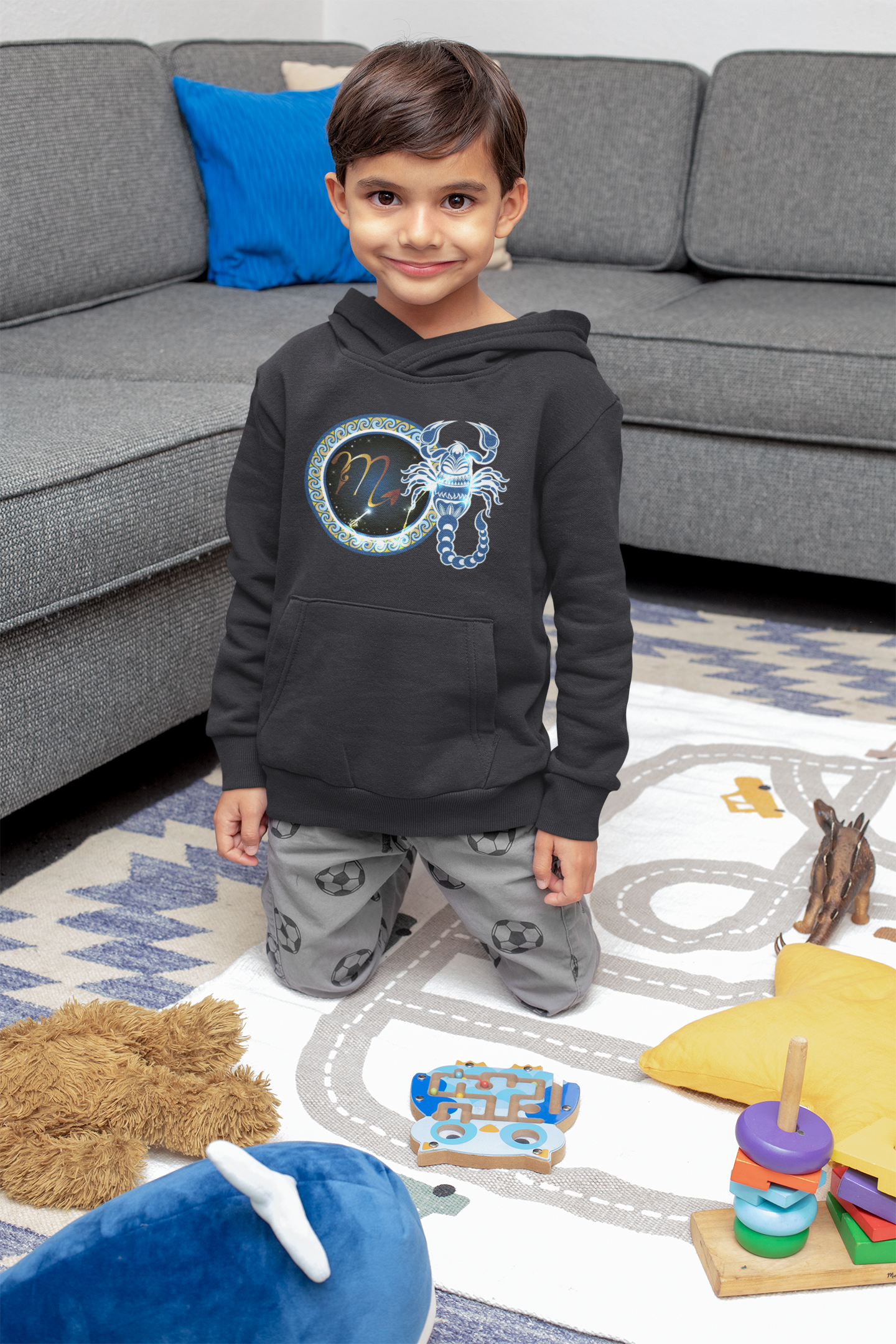 Scorpio Zodiac Sign Boy Hoodies-FunkyTeesClub