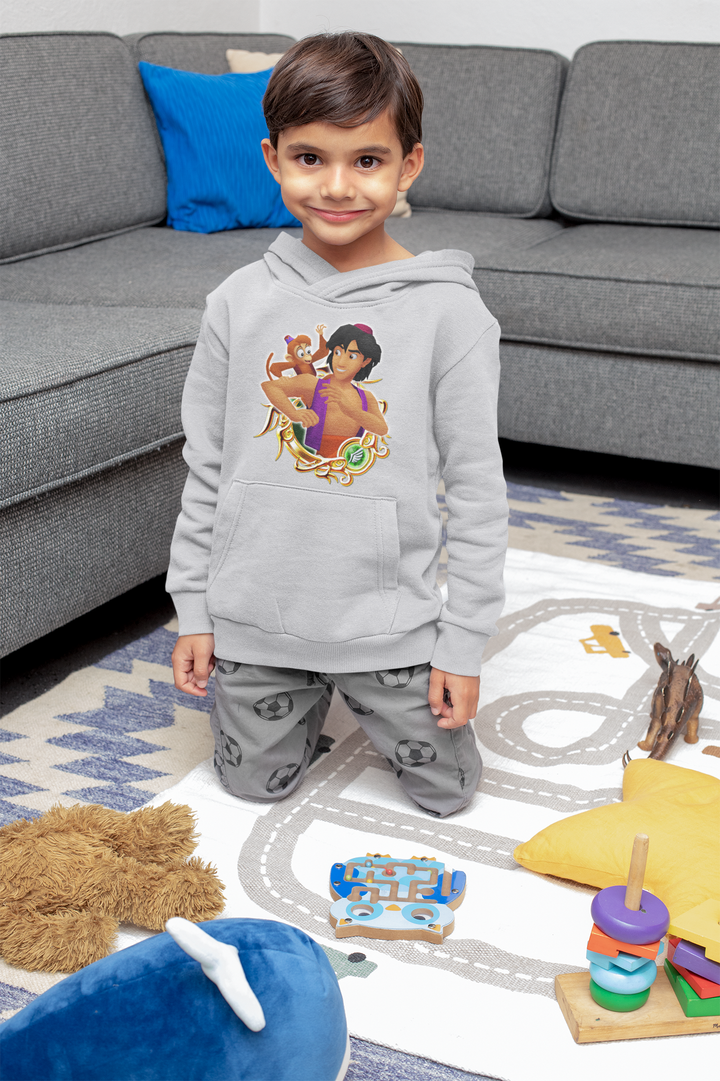 Cute Cartoon Boy Hoodies-FunkyTeesClub