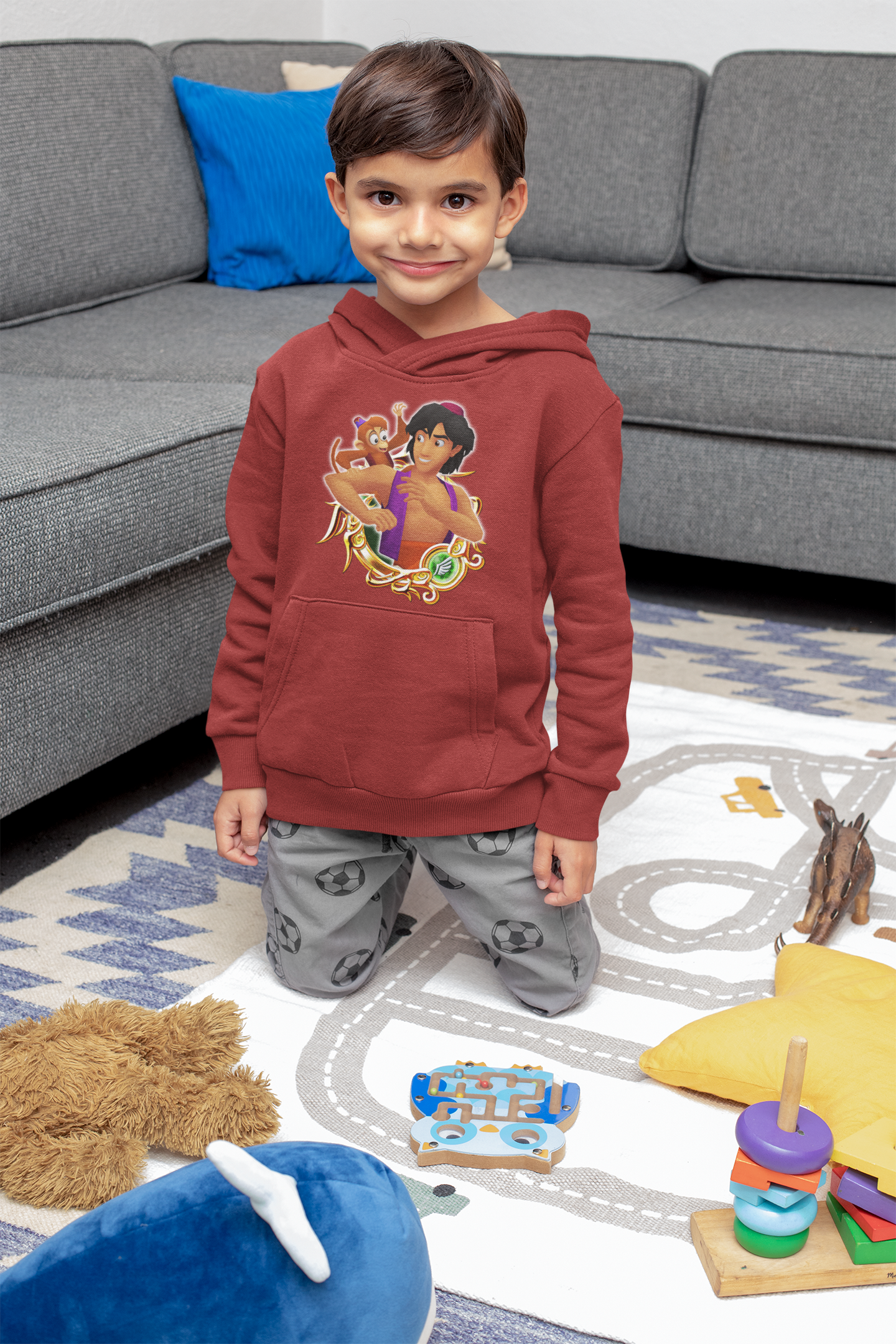 Cute Cartoon Boy Hoodies-FunkyTeesClub