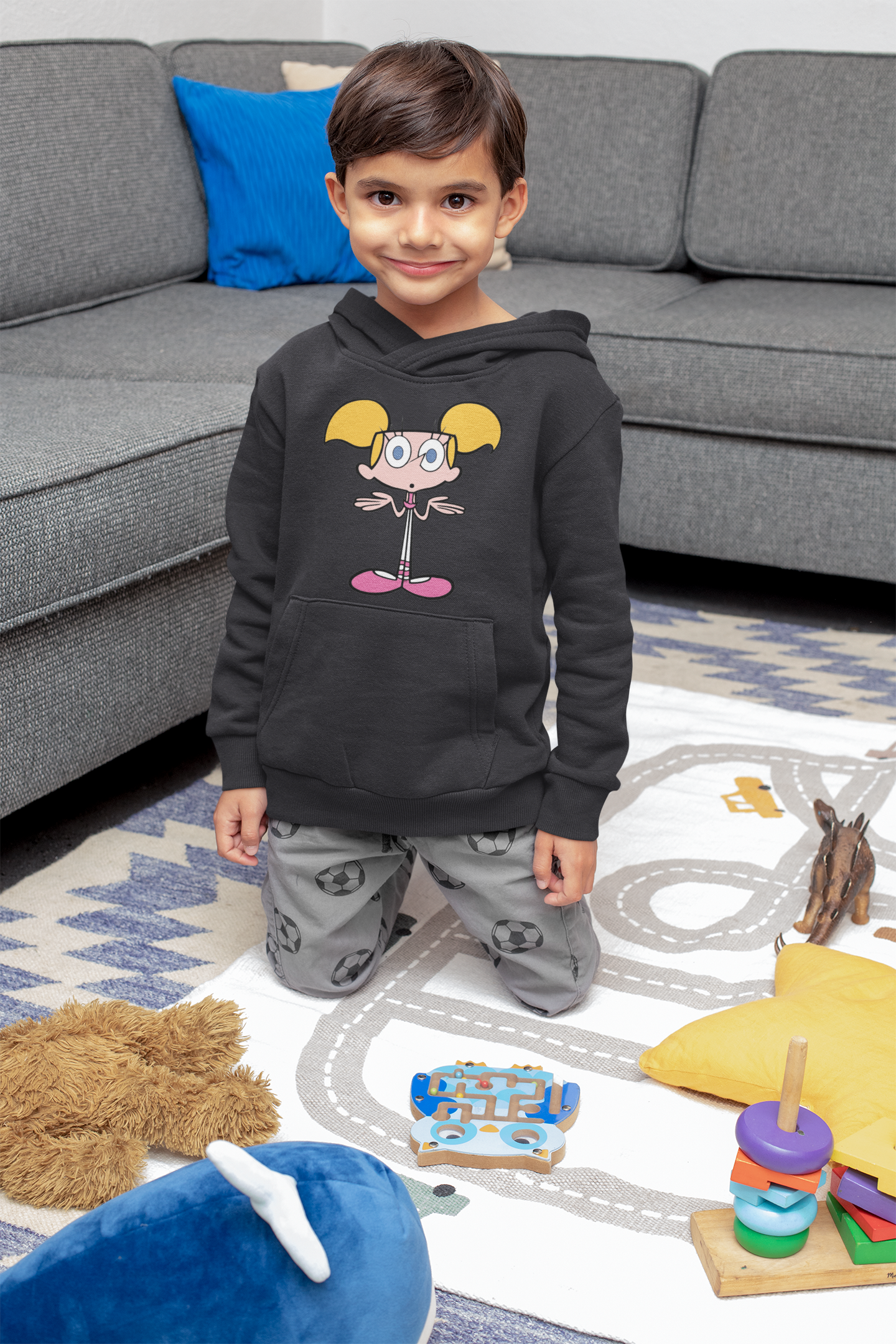 Cute Cartoon Boy Hoodies-FunkyTeesClub