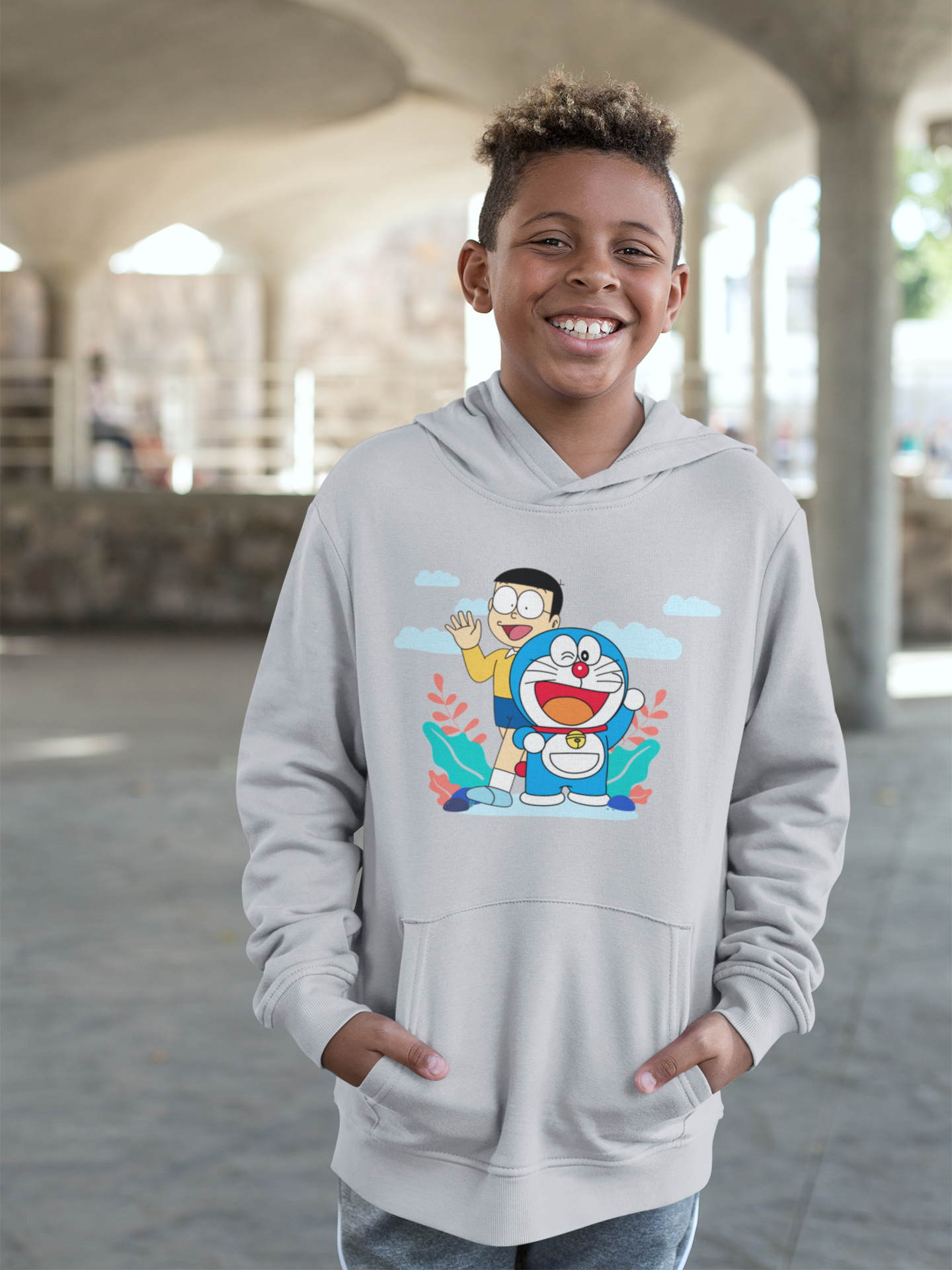 Cute Cartoon Boy Hoodies-FunkyTeesClub