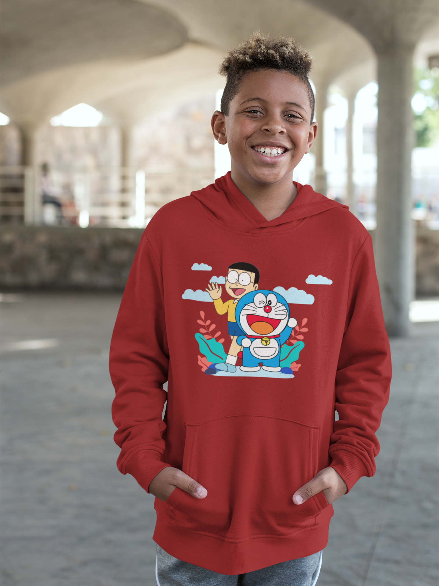 Cute Cartoon Boy Hoodies-FunkyTeesClub