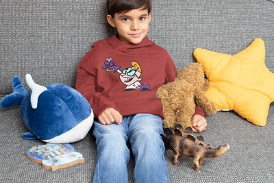 Cute Cartoon Boy Hoodies-FunkyTeesClub