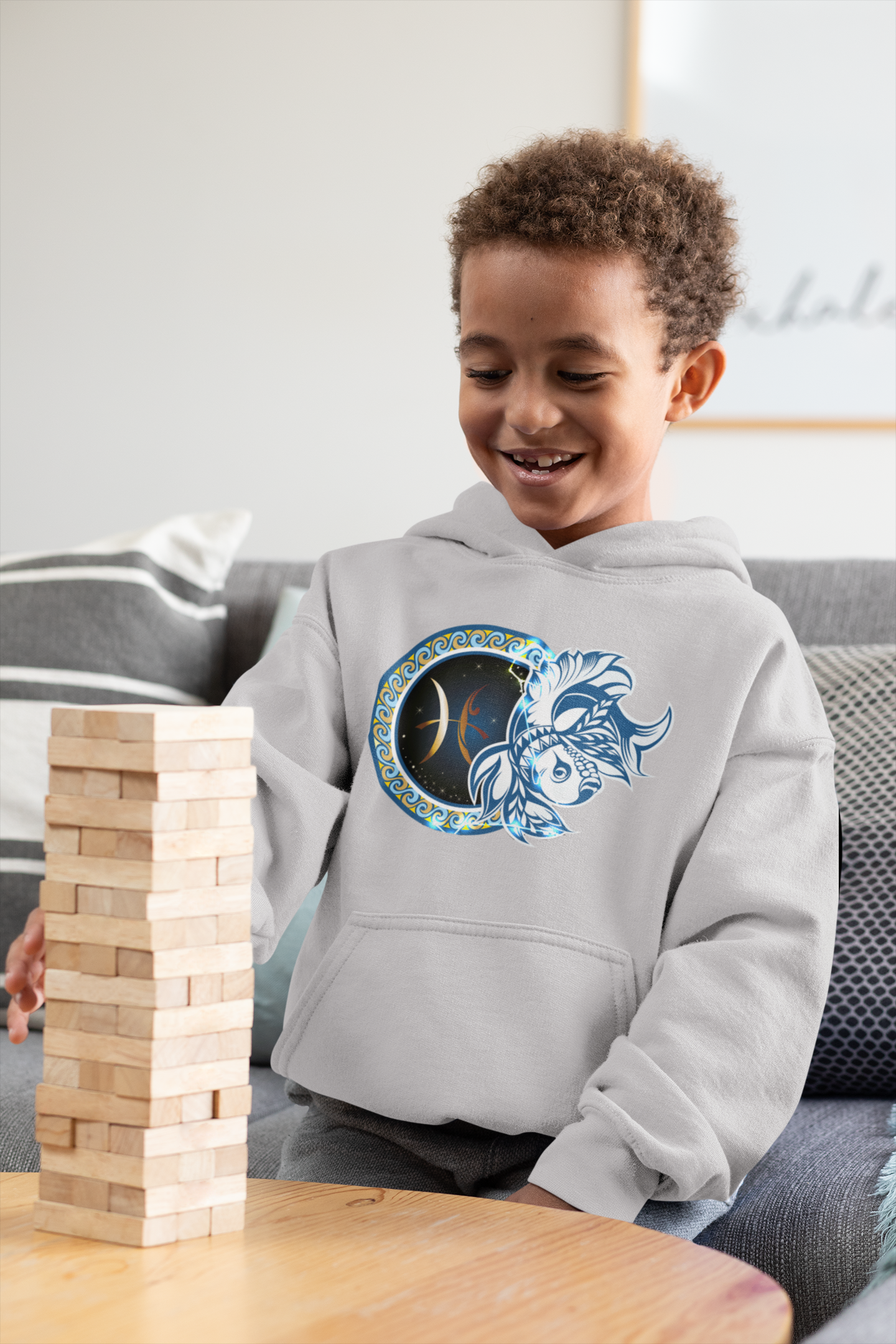 Pisces Zodiac Sign Boy Hoodies-FunkyTeesClub