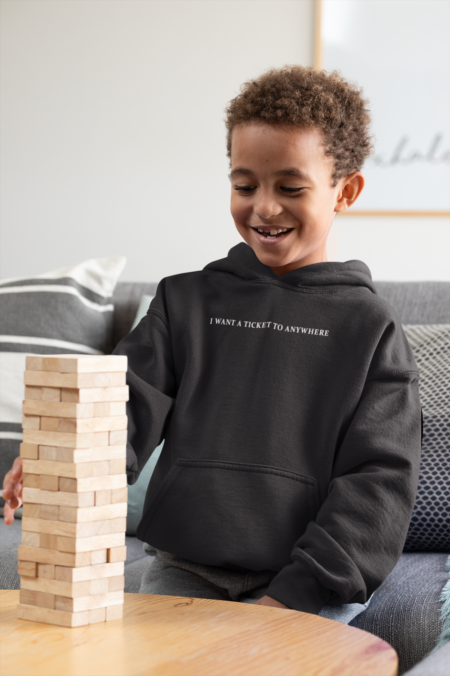 I Want Ticket Minimal Boy Hoodies-FunkyTeesClub