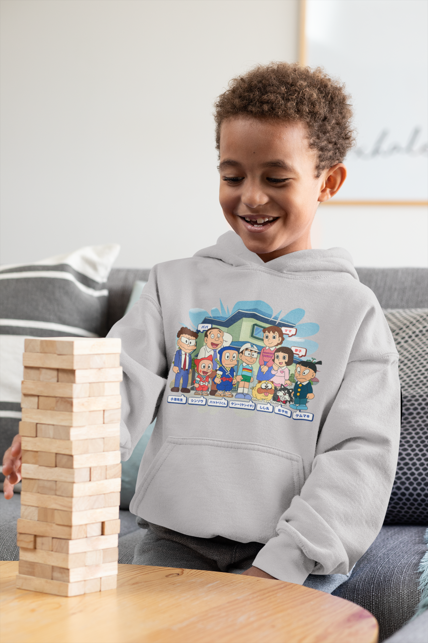 Cute Cartoon Boy Hoodies-FunkyTeesClub