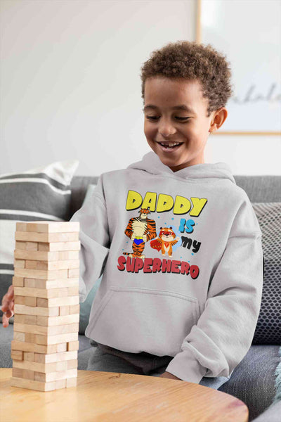 Superhero Dad Cartoon Boy Hoodies-FunkyTeesClub