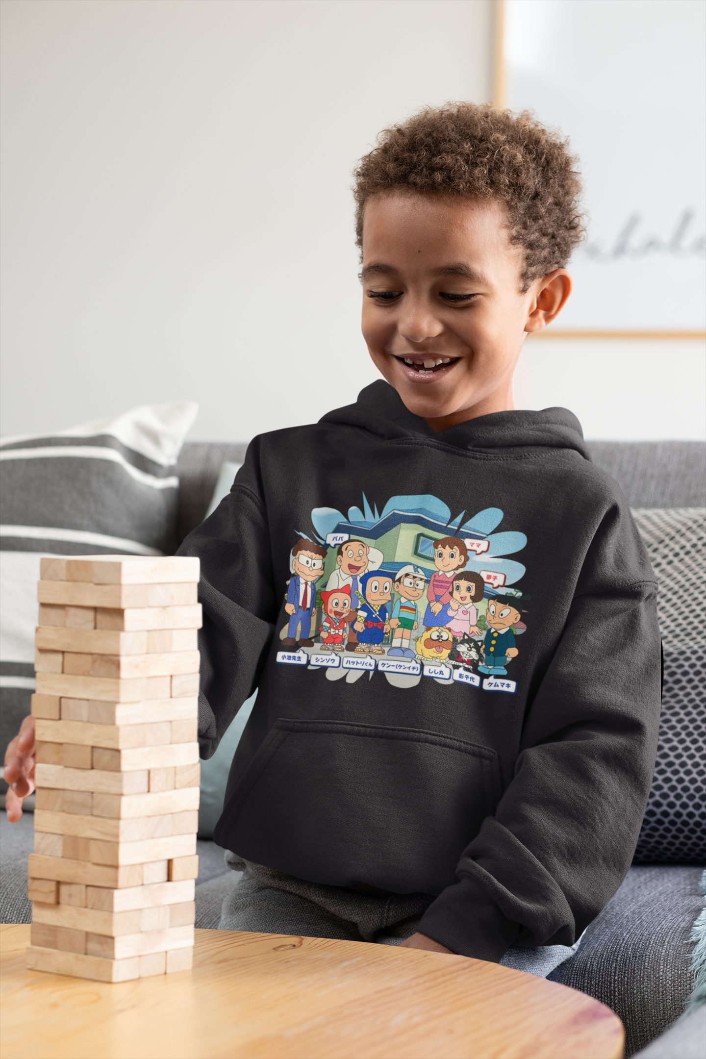 Cute Cartoon Boy Hoodies-FunkyTeesClub