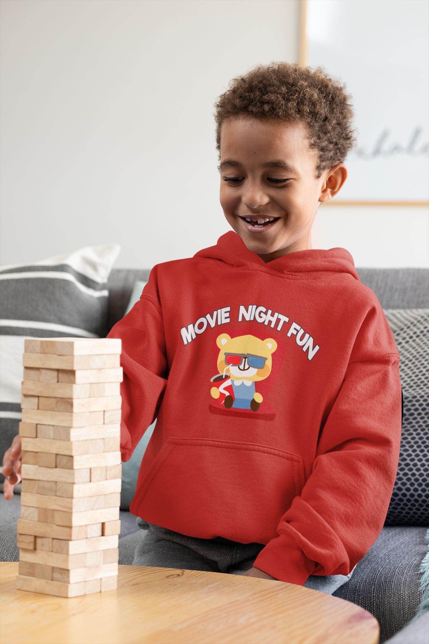 Movie Night Fun Boy Hoodies-FunkyTeesClub