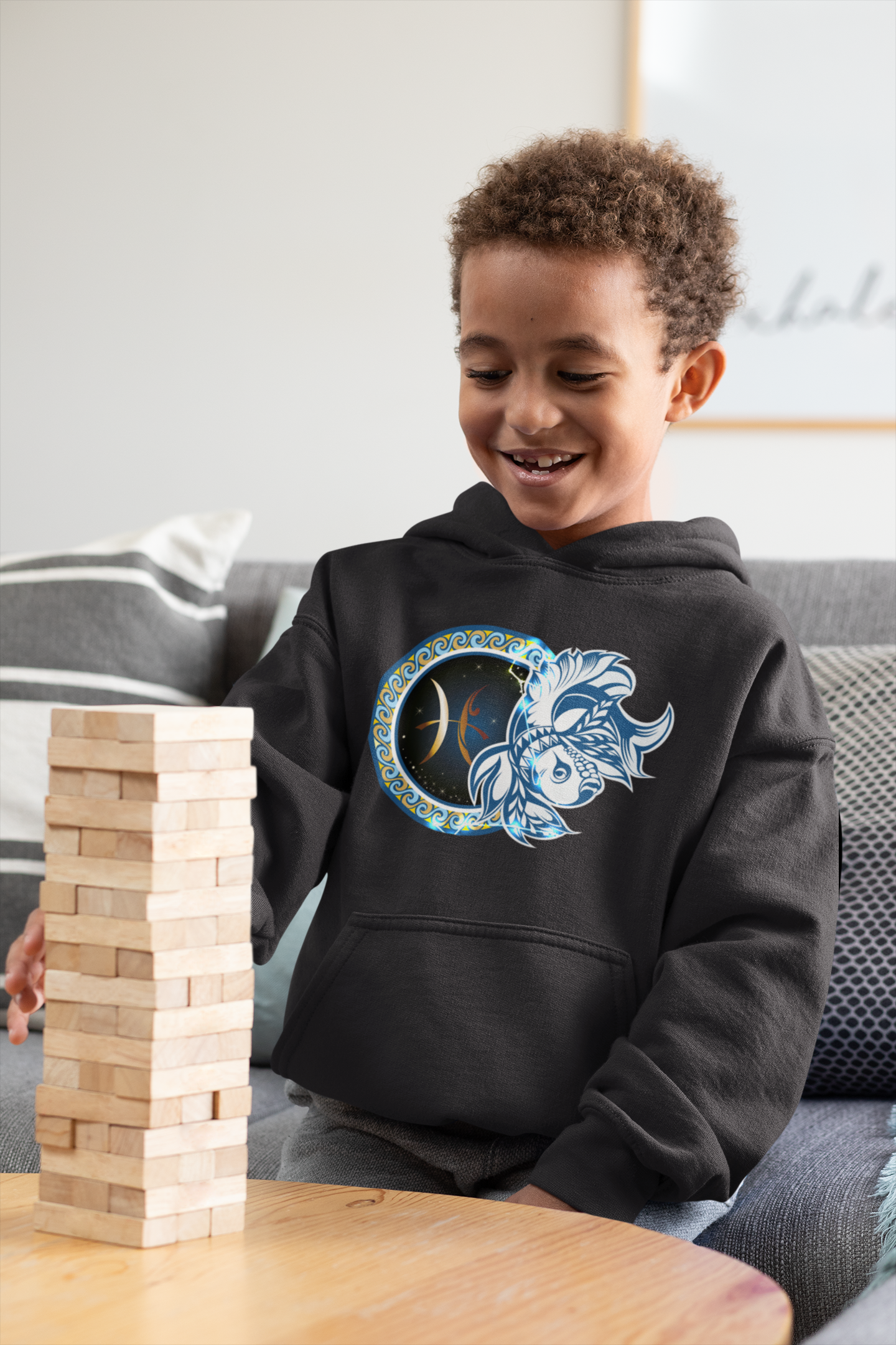 Pisces Zodiac Sign Boy Hoodies-FunkyTeesClub